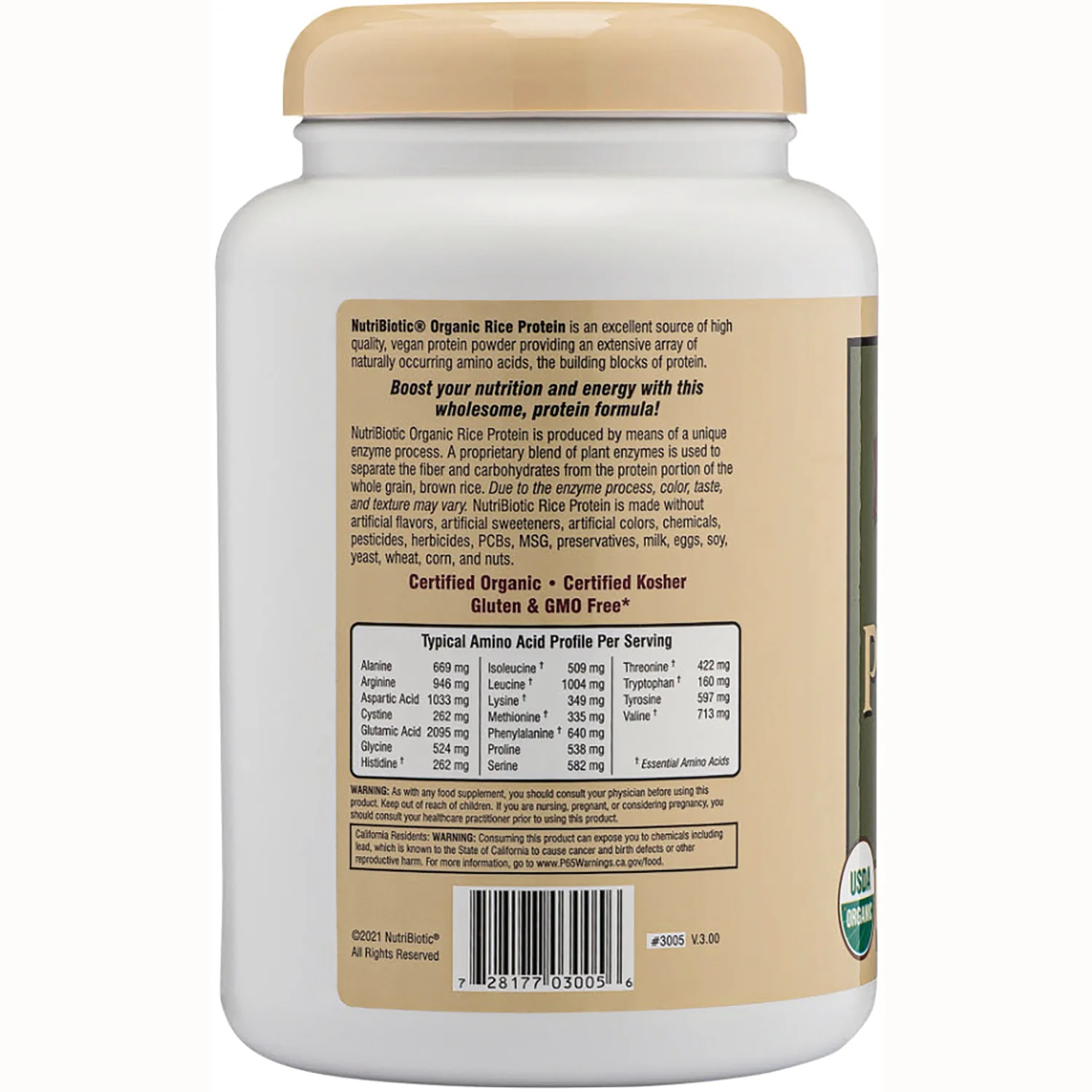 Organic Rice Protein Powder - Vanilla - Image 3