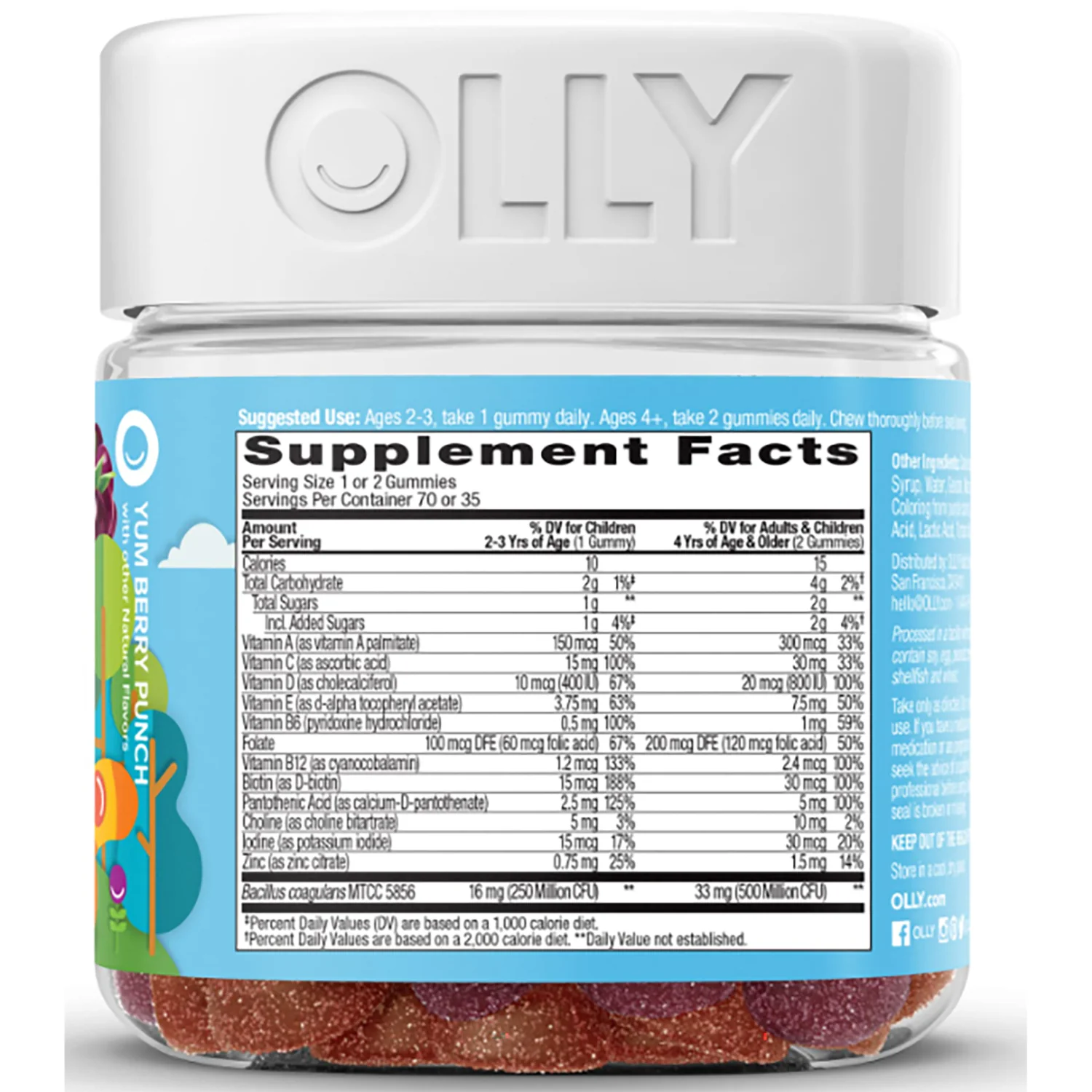 Kids Multi + Probiotic Gummies - Yum Berry Punch - Image 2