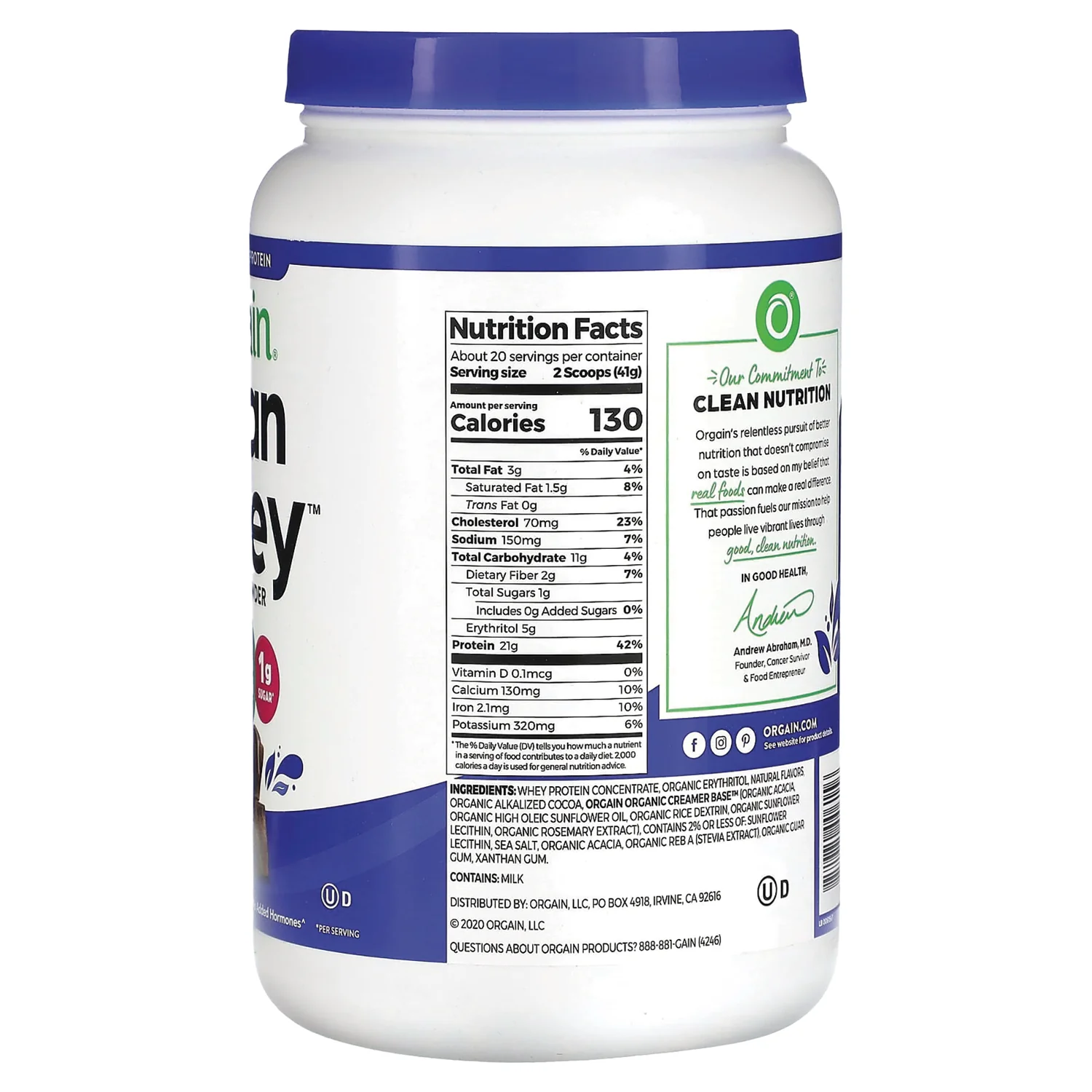 Grass-Fed Whey Protein Powder - Creamy Chocolate Fudge - Image 2