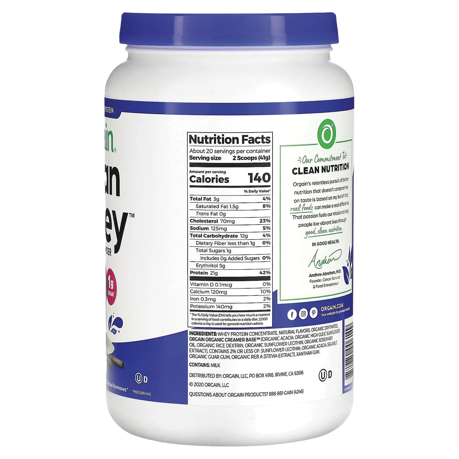 Grass-Fed Whey Protein Powder - Vanilla Bean - Image 2