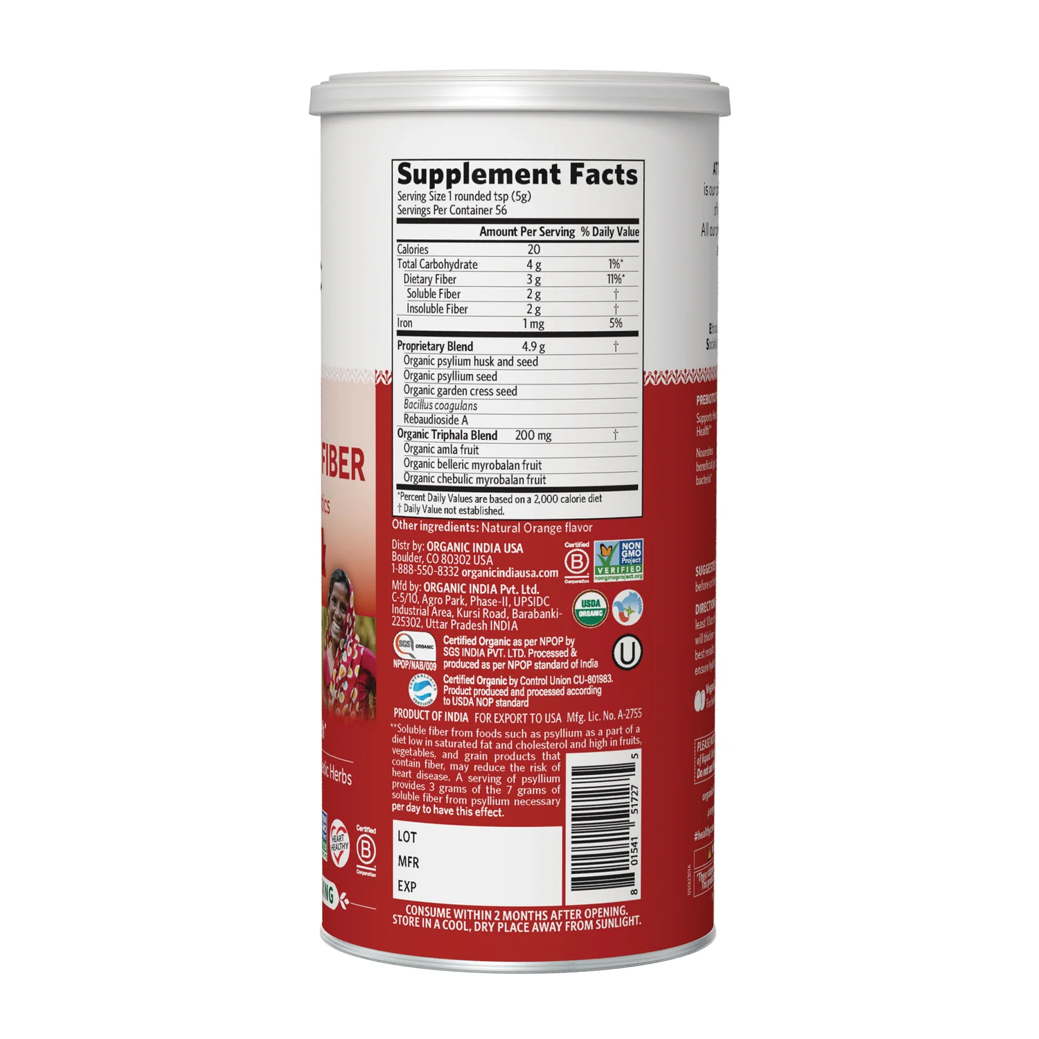 Psyllium Pre & Probiotic Fiber - Orange - Image 2