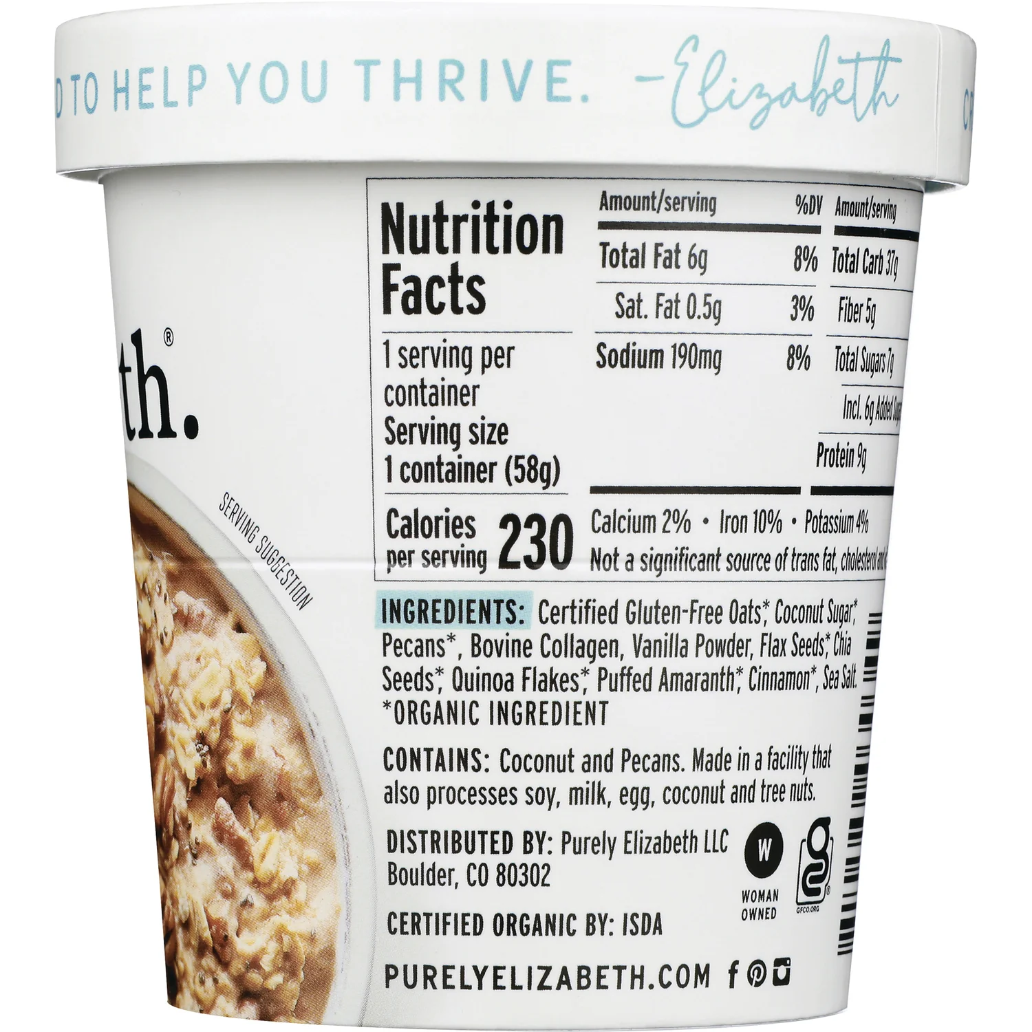 Superfood Oatmeal with Collagen - Vanilla Pecan - Image 2