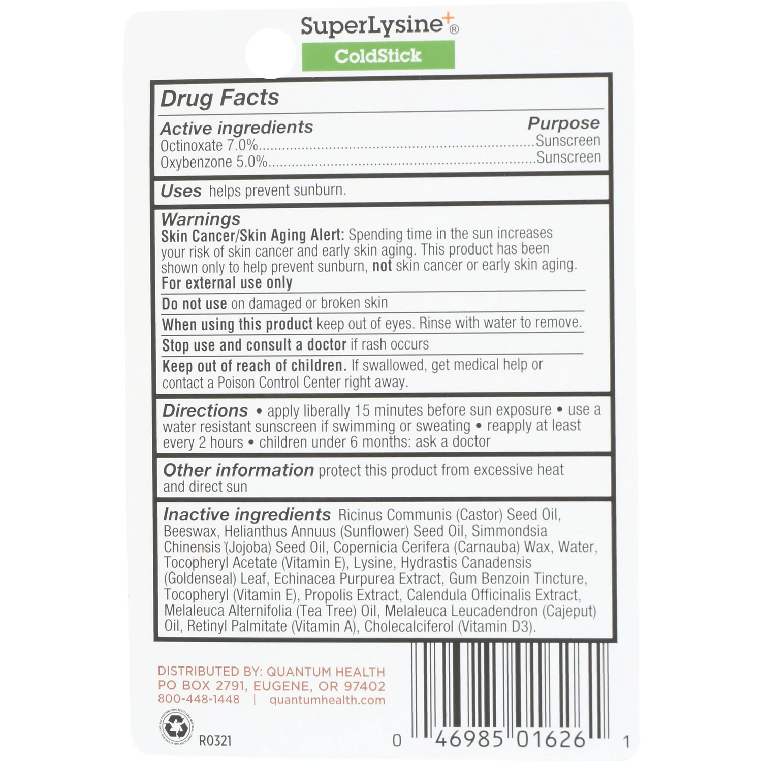 SuperLysine+ ColdStick Lip Sunscreen SPF 21 - Image 2