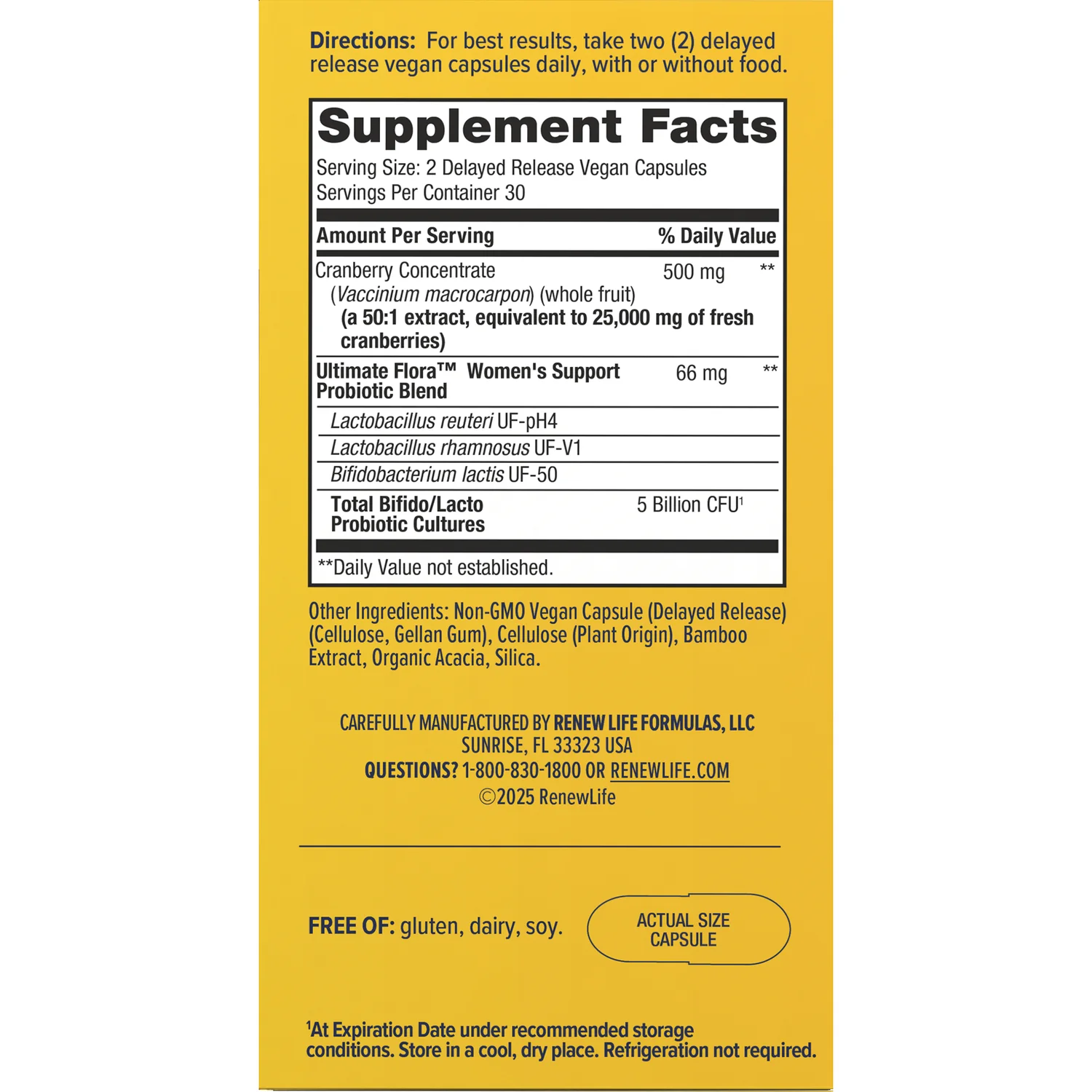 Ultimate Flora Vaginal & Urinary Complete Probiotic + Cranberry - Image 2