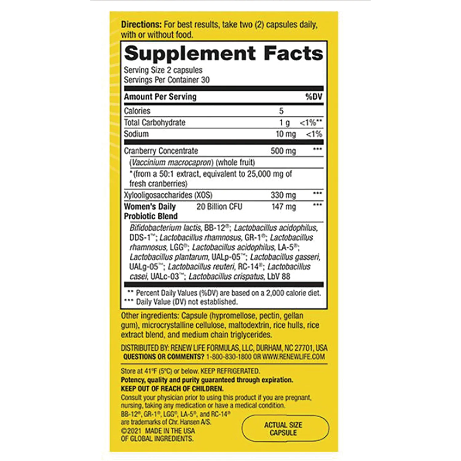 Probiotics Women's Daily with Cranberry - Image 2