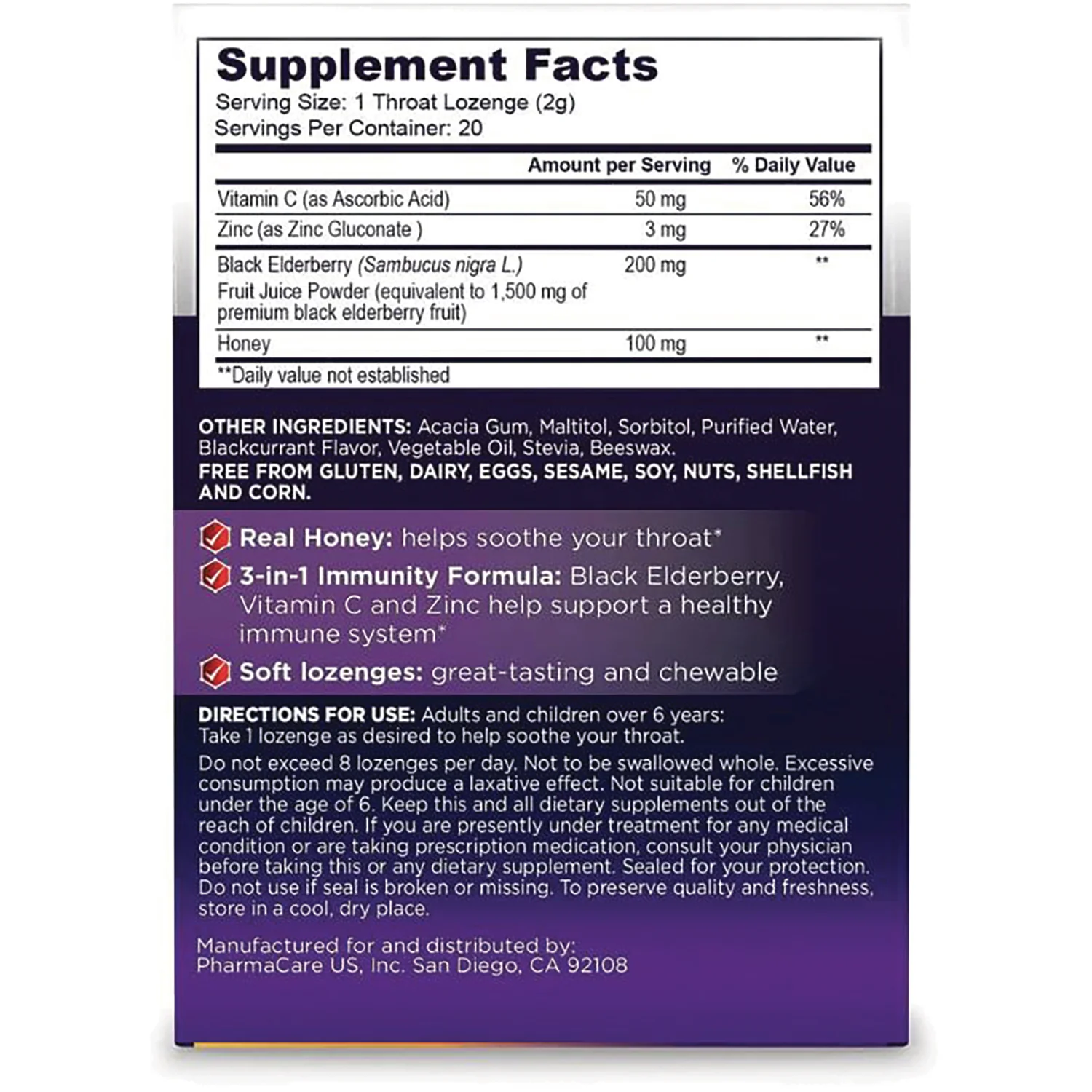Black Elderberry Throat Relief Soothing Lozenge - Image 2