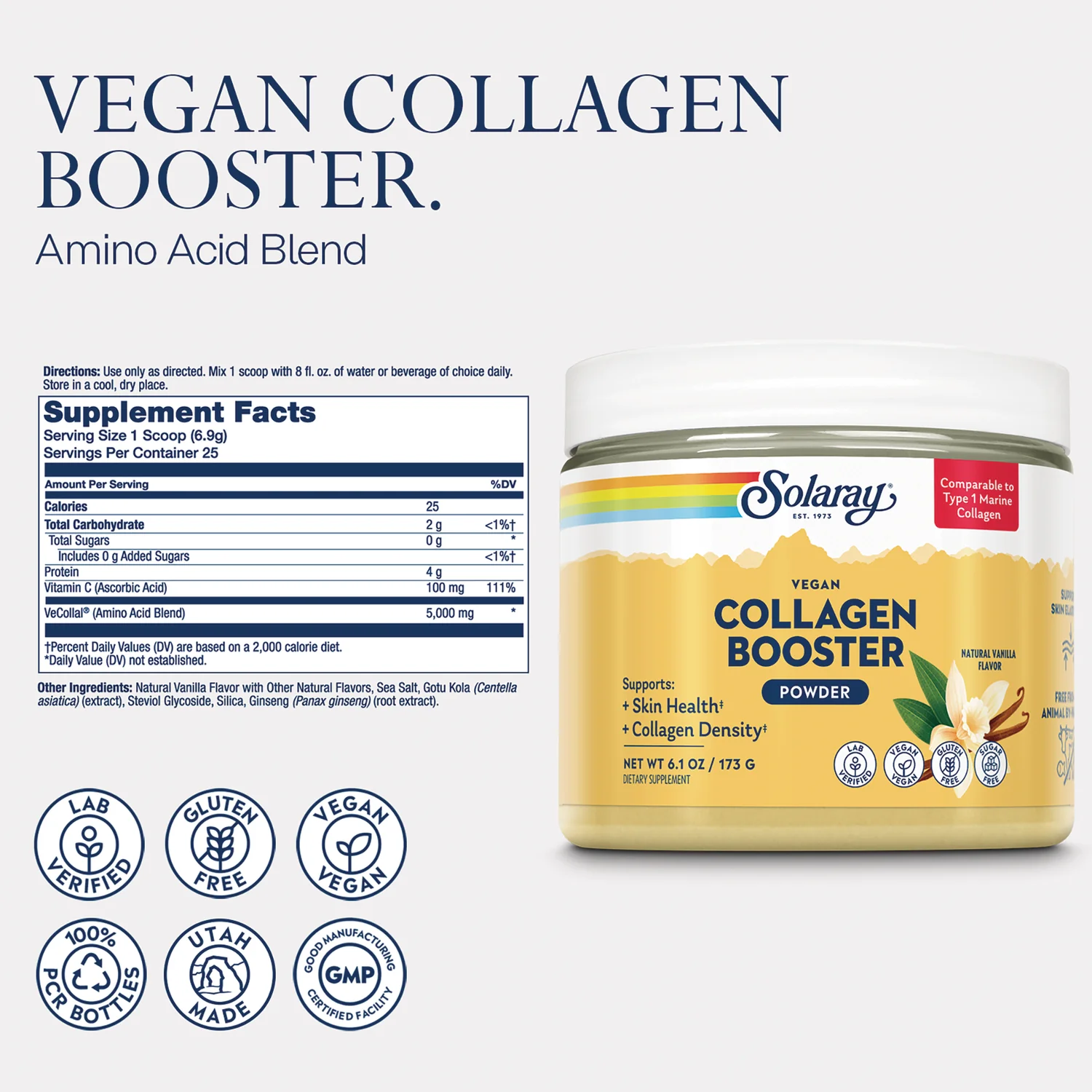 Vegan Collagen Booster Powder 6.1 - Vanilla - Image 2