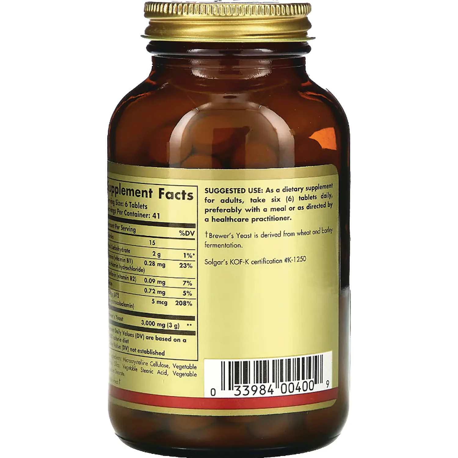 Brewer's Yeast 7 1/2 Grains with Vitamin B 12 - Image 3