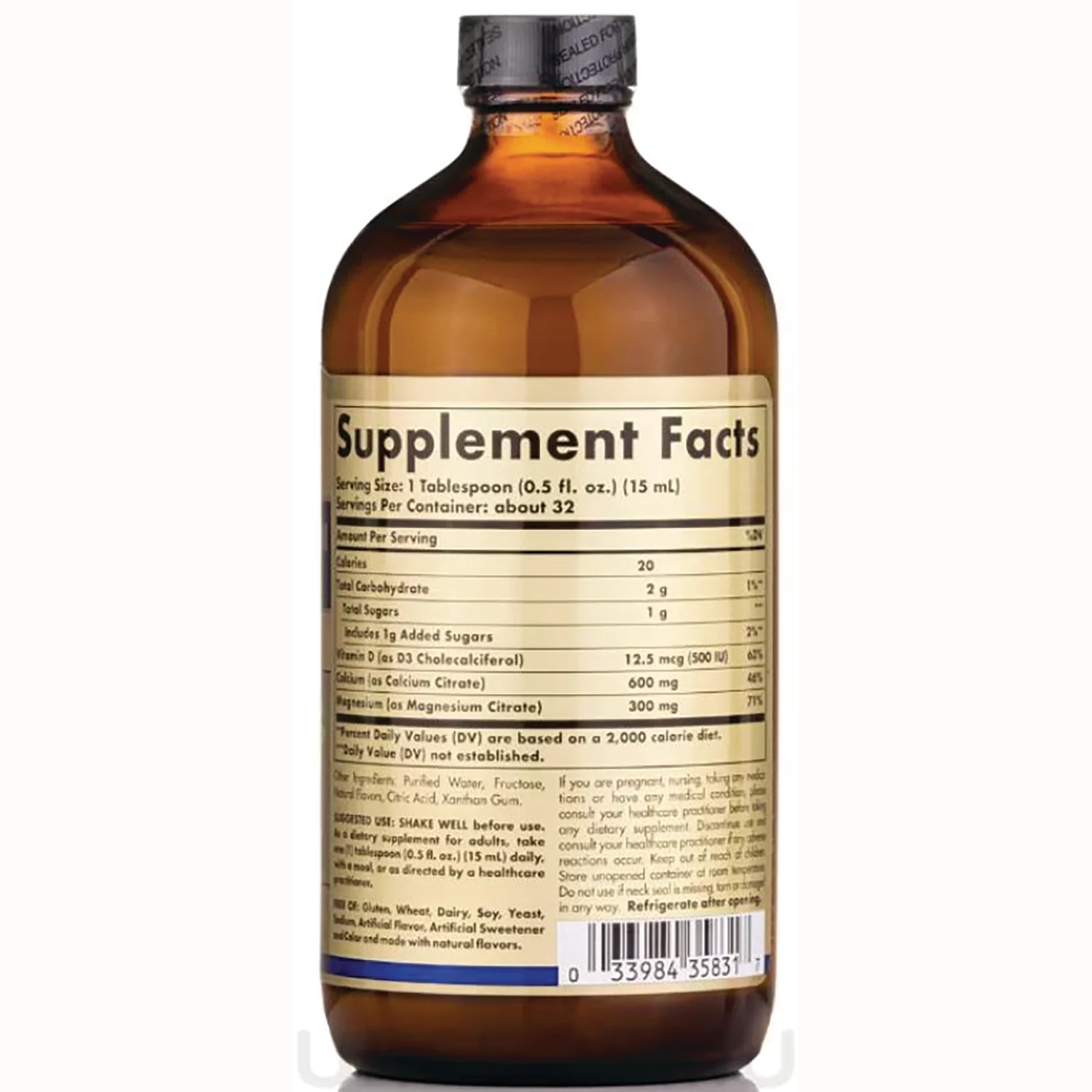 Liquid Calcium Magnesium Citrate with Vitamin D3 - Blueberry - Image 2