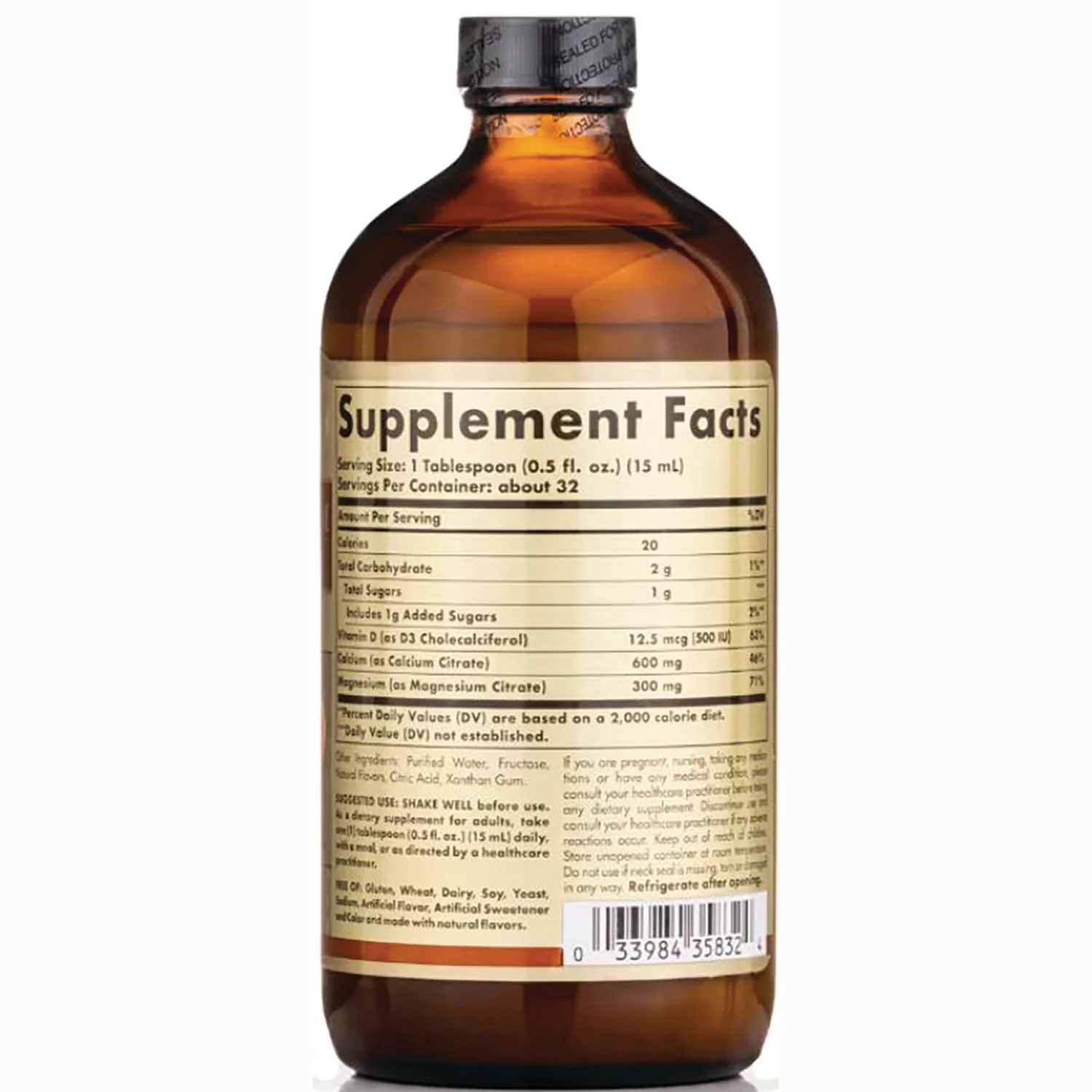 Liquid Calcium Magnesium Citrate with Vitamin D3 - Orange-Vanilla - Image 2
