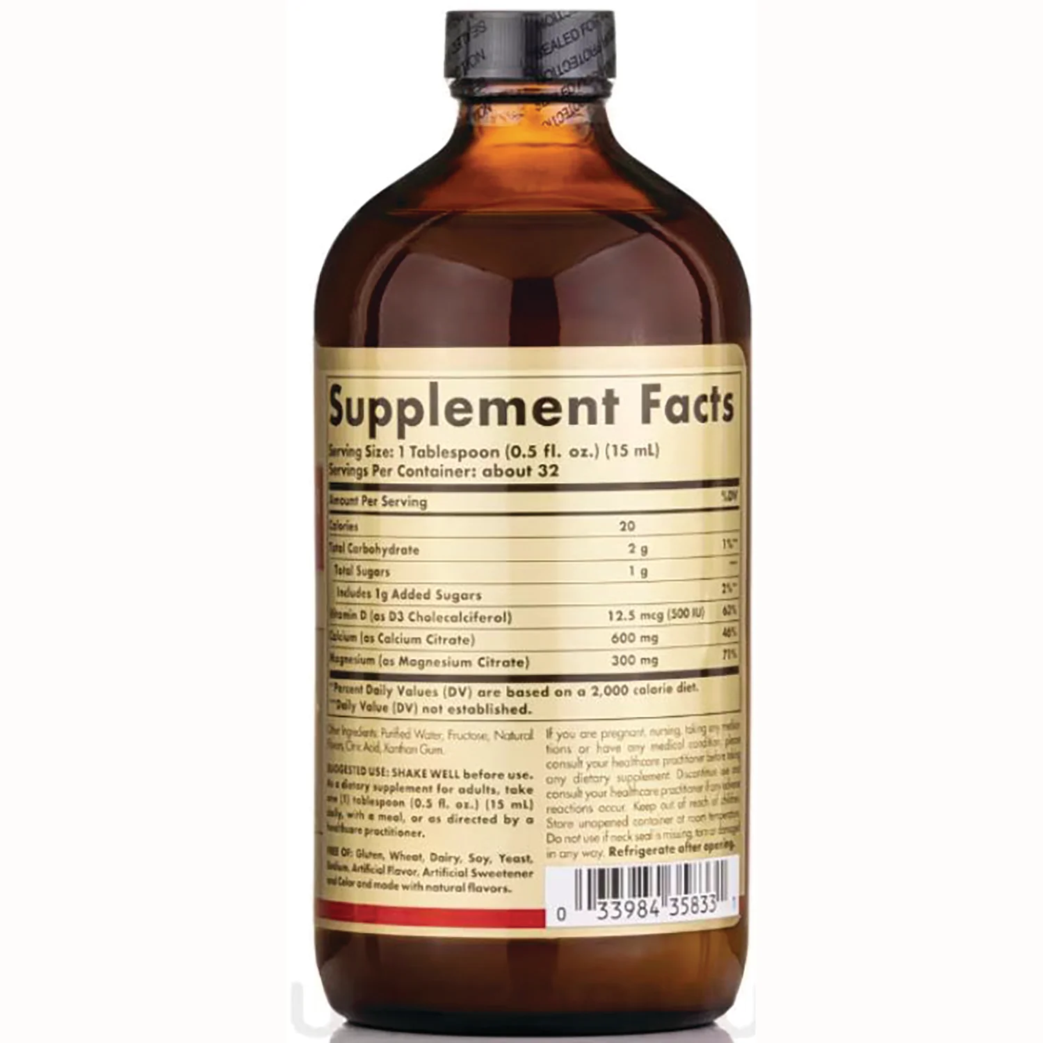 Liquid Calcium Magnesium Citrate with Vitamin D3 - Strawberry - Image 2