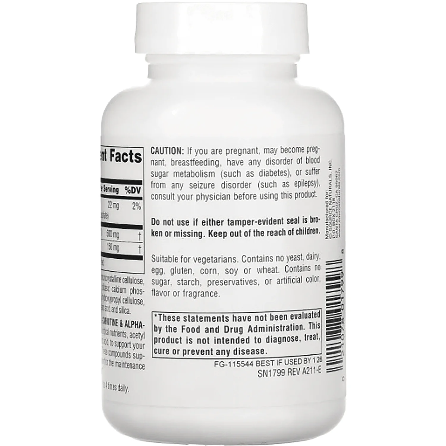 Acetyl L-Carnitine & Alpha Lipoic Acid - Image 3