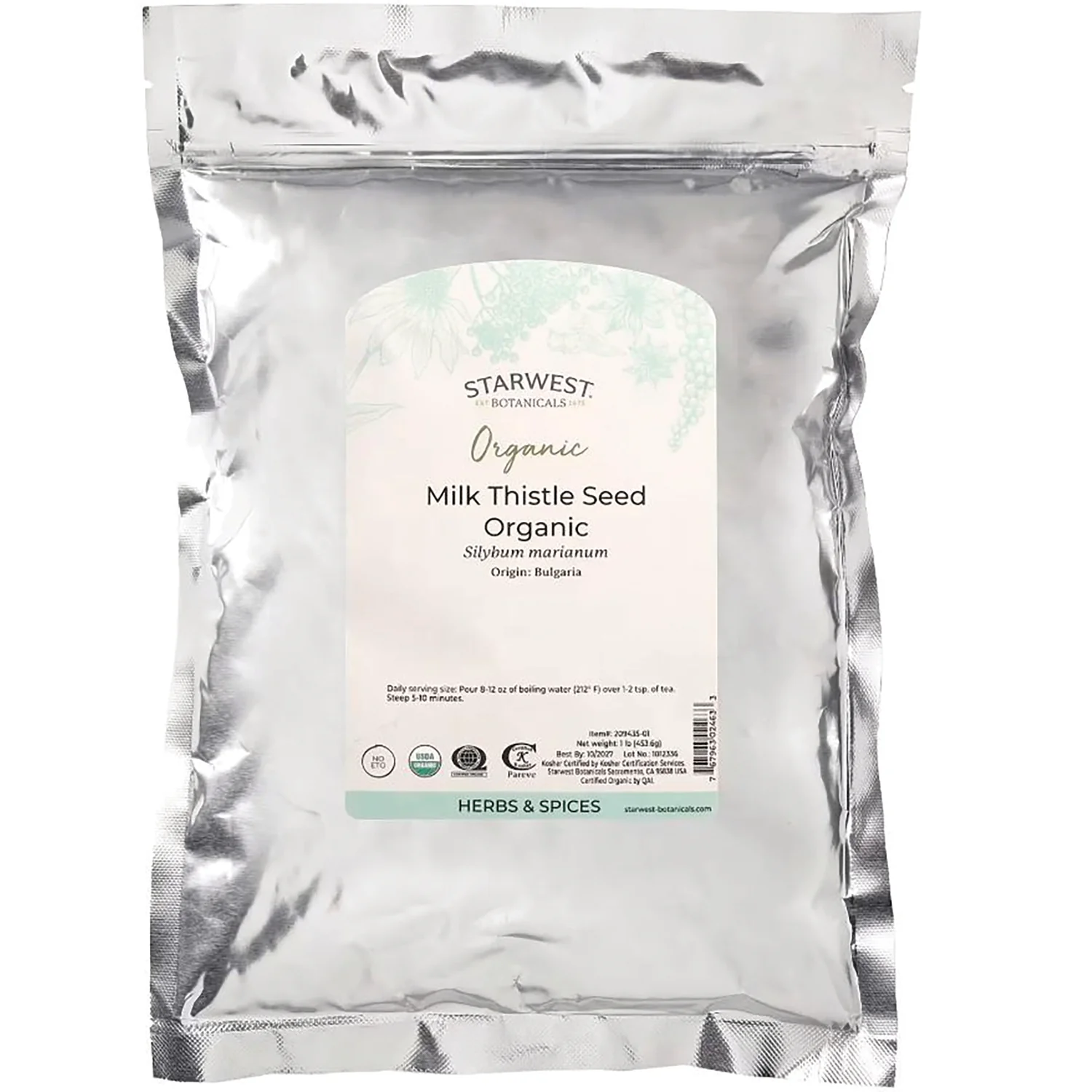 Milk Thistle Seed Organic