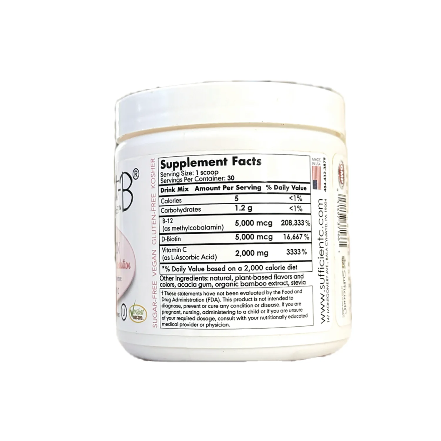 Abundant-B B-12 & Biotin - Pink Lemonade - Image 2