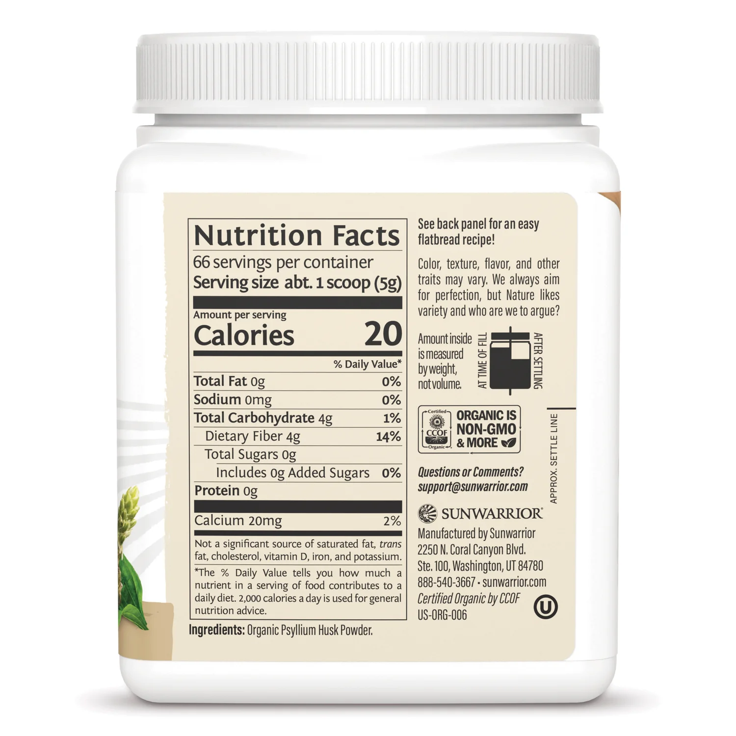 Harvest Organic Psyllium Husk Powder - Image 2