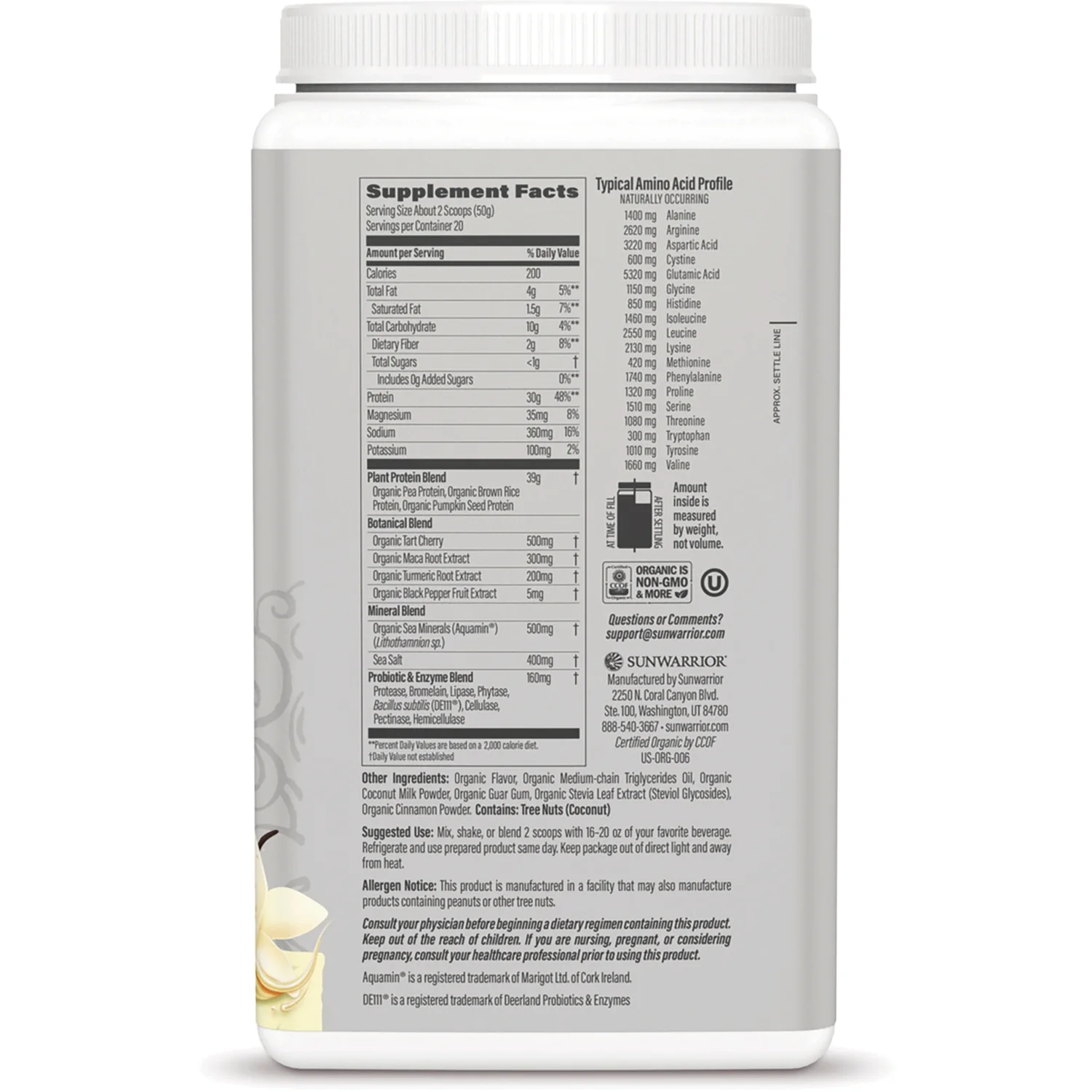 Organic Active Protein - Vanilla - Image 2