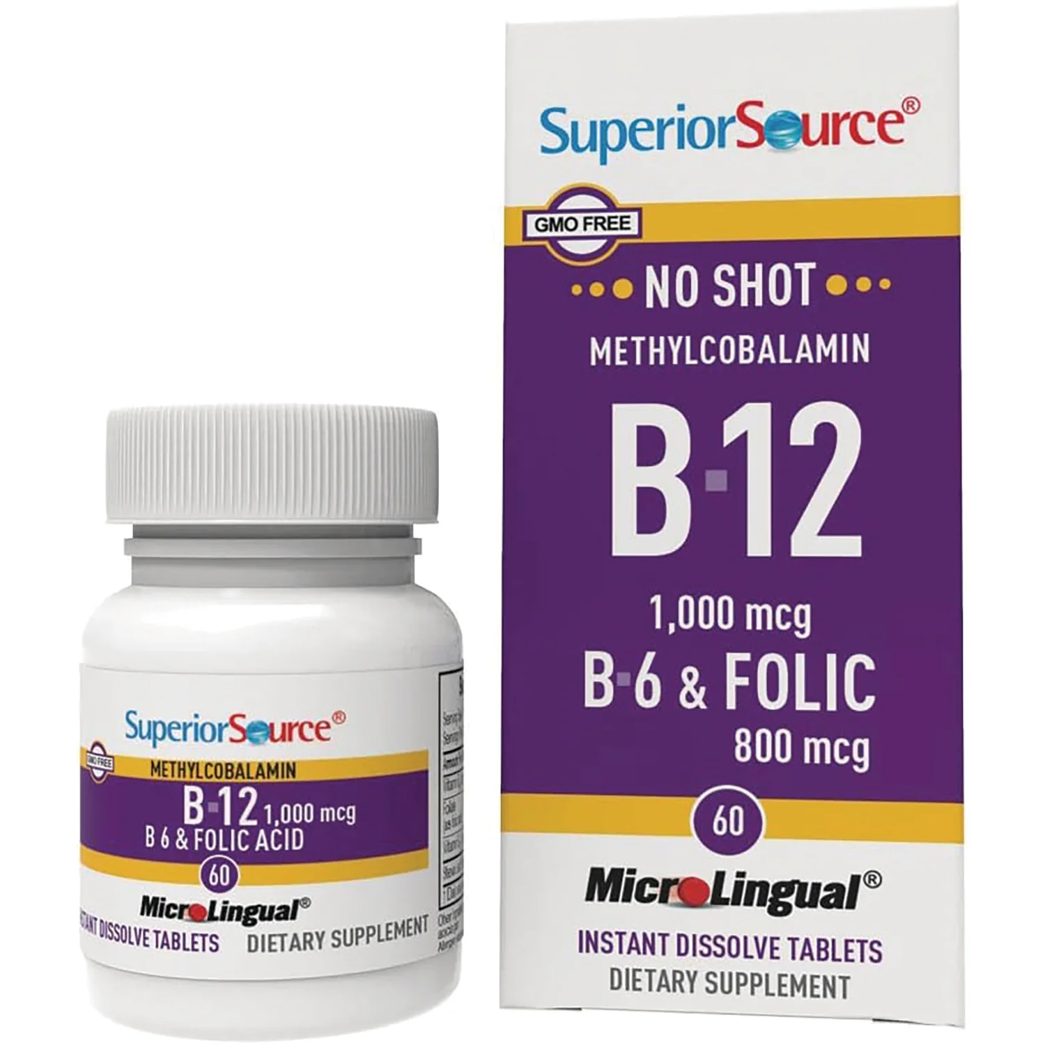 B-12 Methylcobalamin with B-6 & Folic Acid