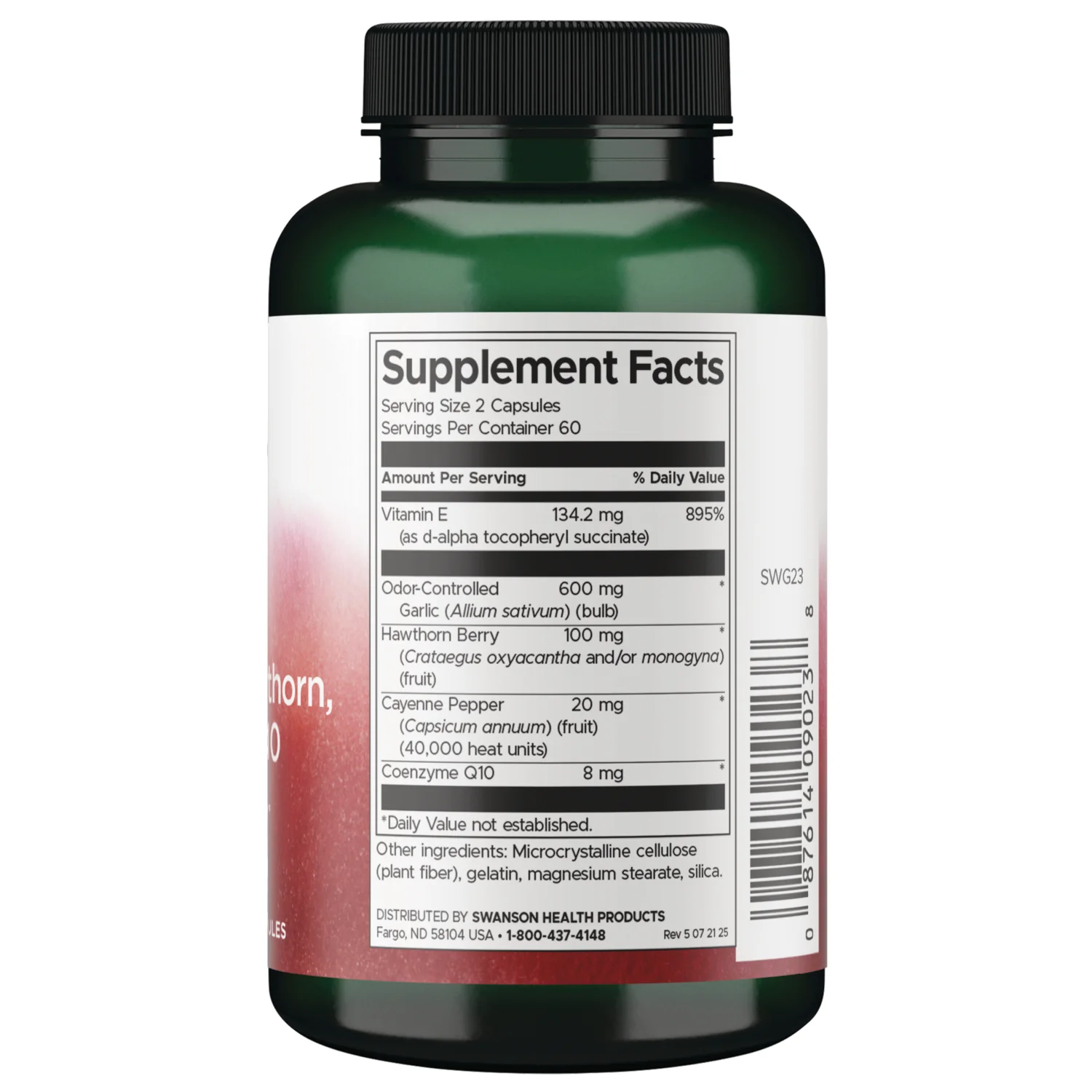 Garlic with Vitamin E, Hawthorn, Cayenne & CoQ10 - Odor-Controlled - Image 2