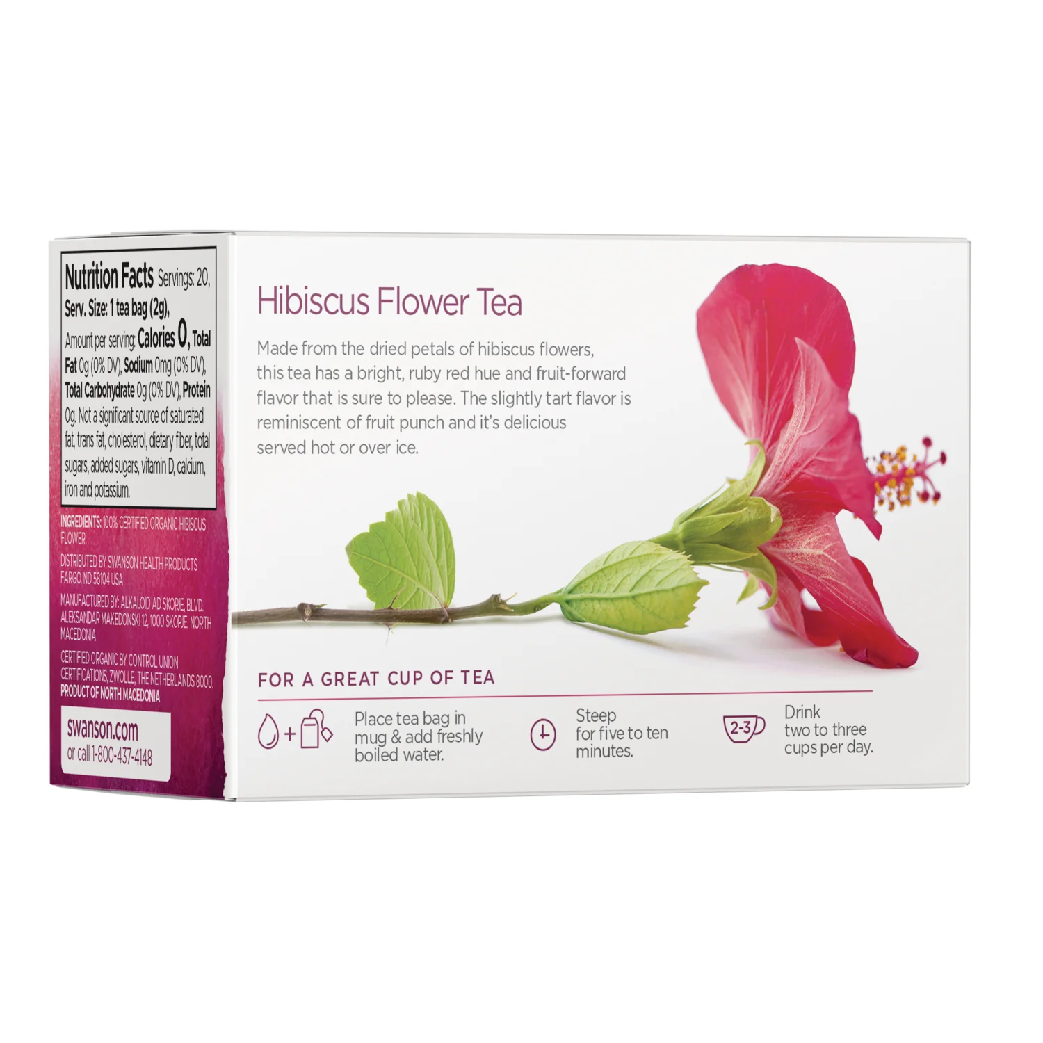 100% Organic Hibiscus Flower Tea - Caffeine Free - Image 3