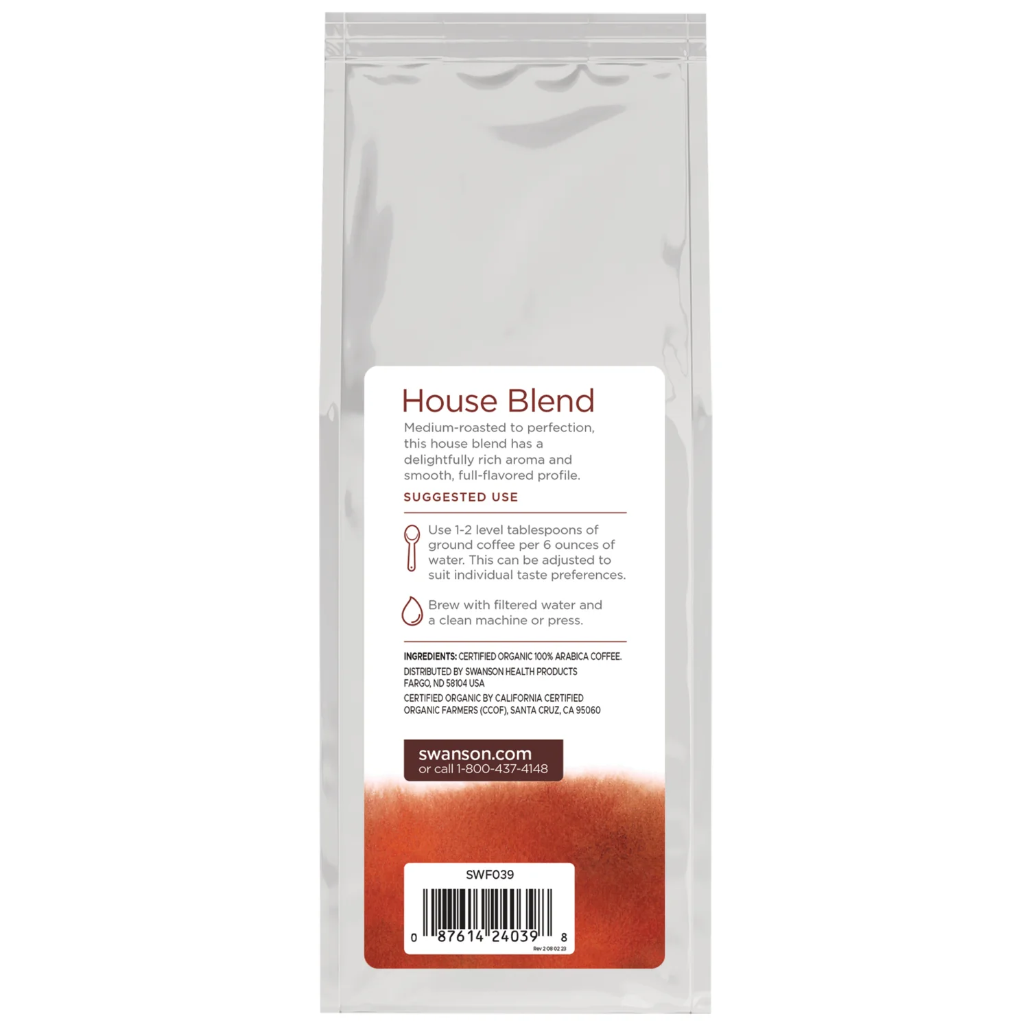 Organic House Blend Ground Coffee - Medium Roast - Image 2