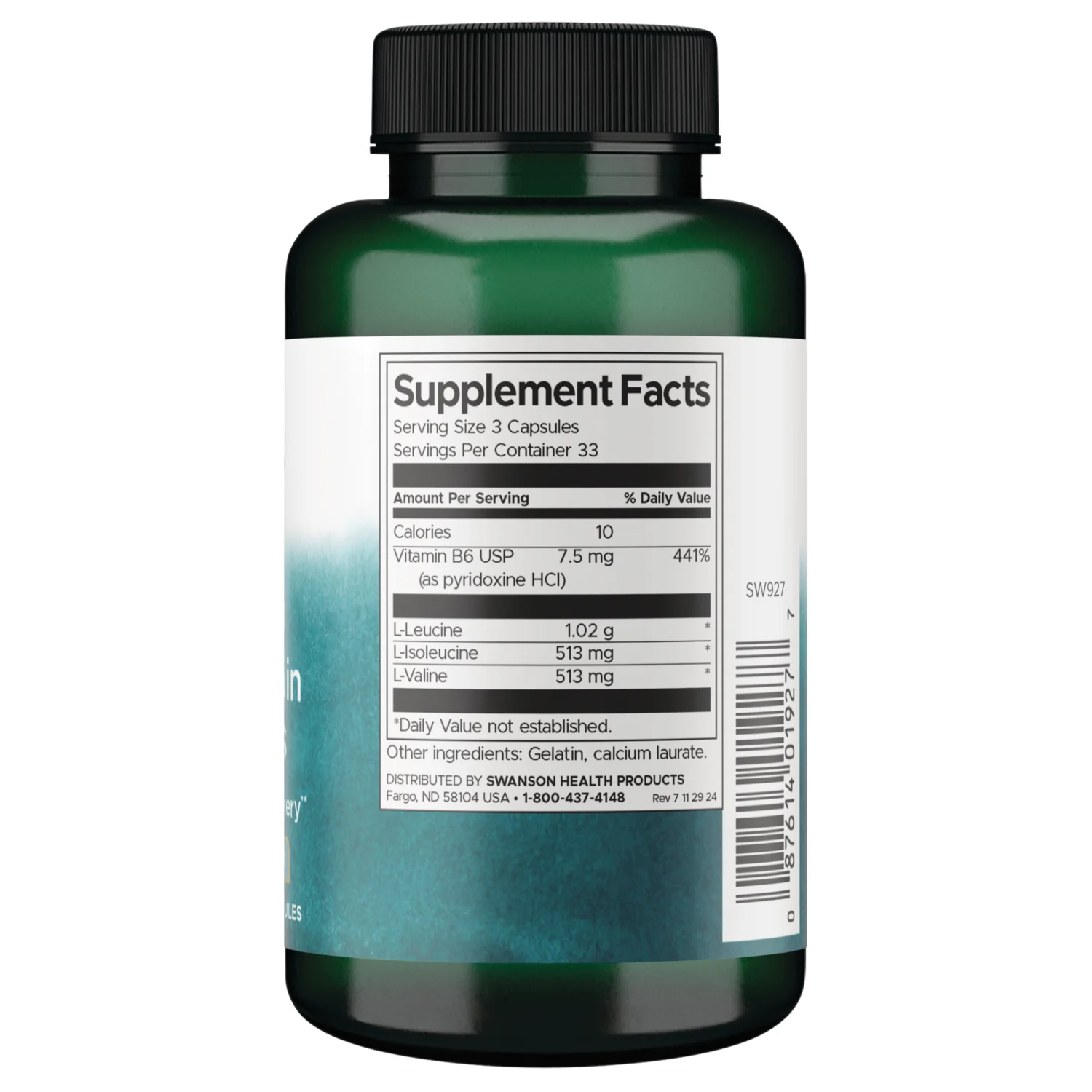 BCAA Branched-Chain Amino Acids - Fortified with Vitamin B6 - Image 2