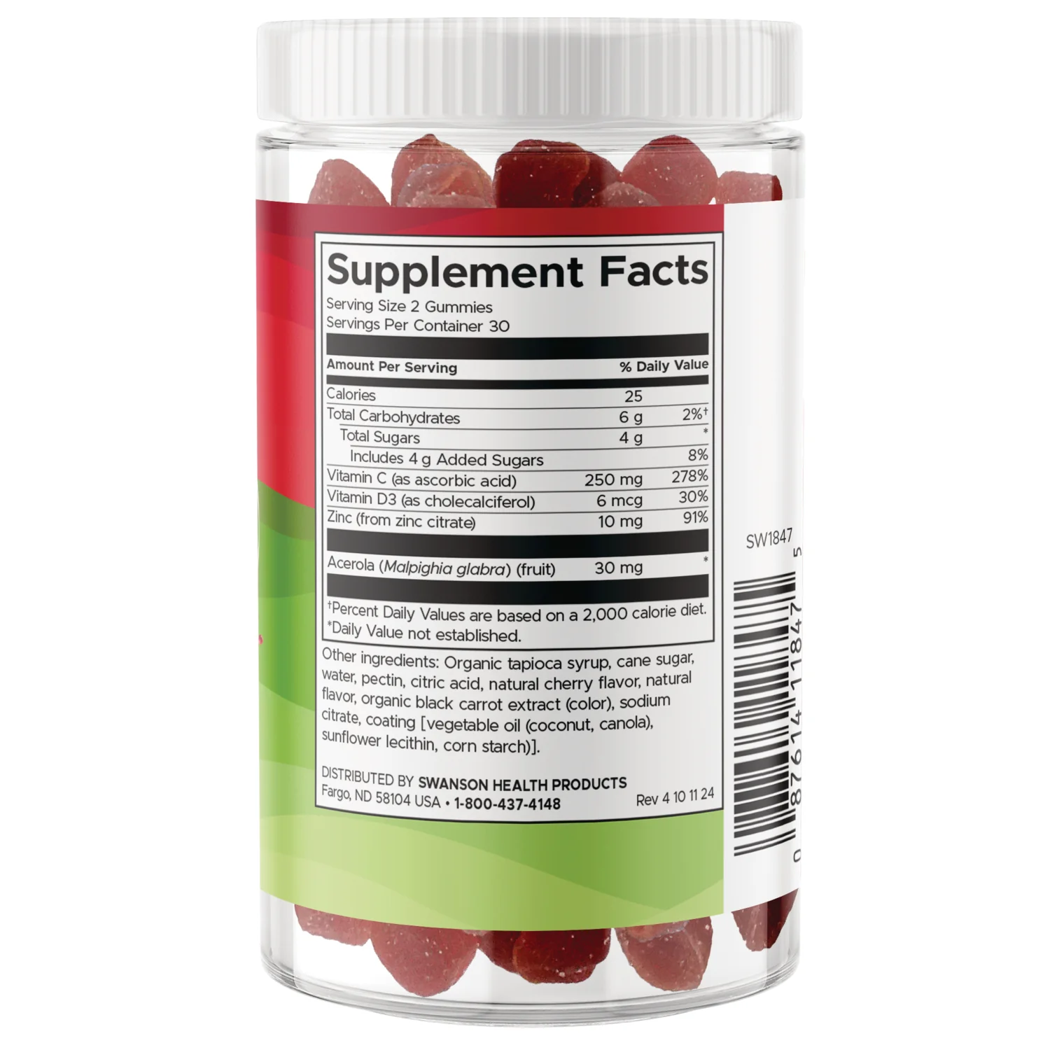 Immune Boost Gummies with Zinc, Vitamins C and D - Cherry - Image 2