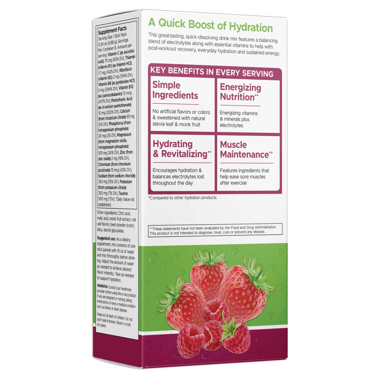 Simply Hydrate Electrolyte Hydration Mix - Berry Blast - Image 2