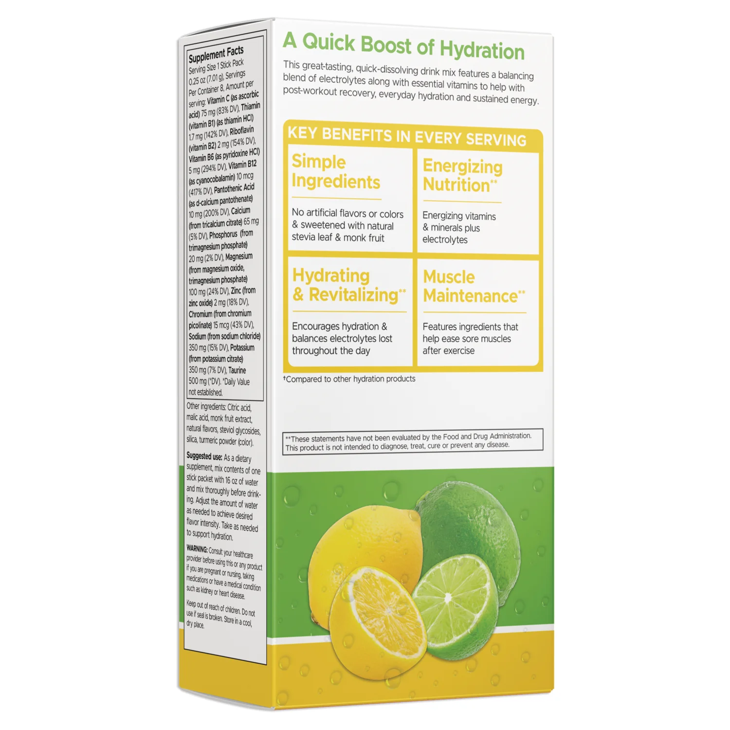 Simply Hydrate Electrolyte Hydration Mix - Lemon-Lime - Image 2