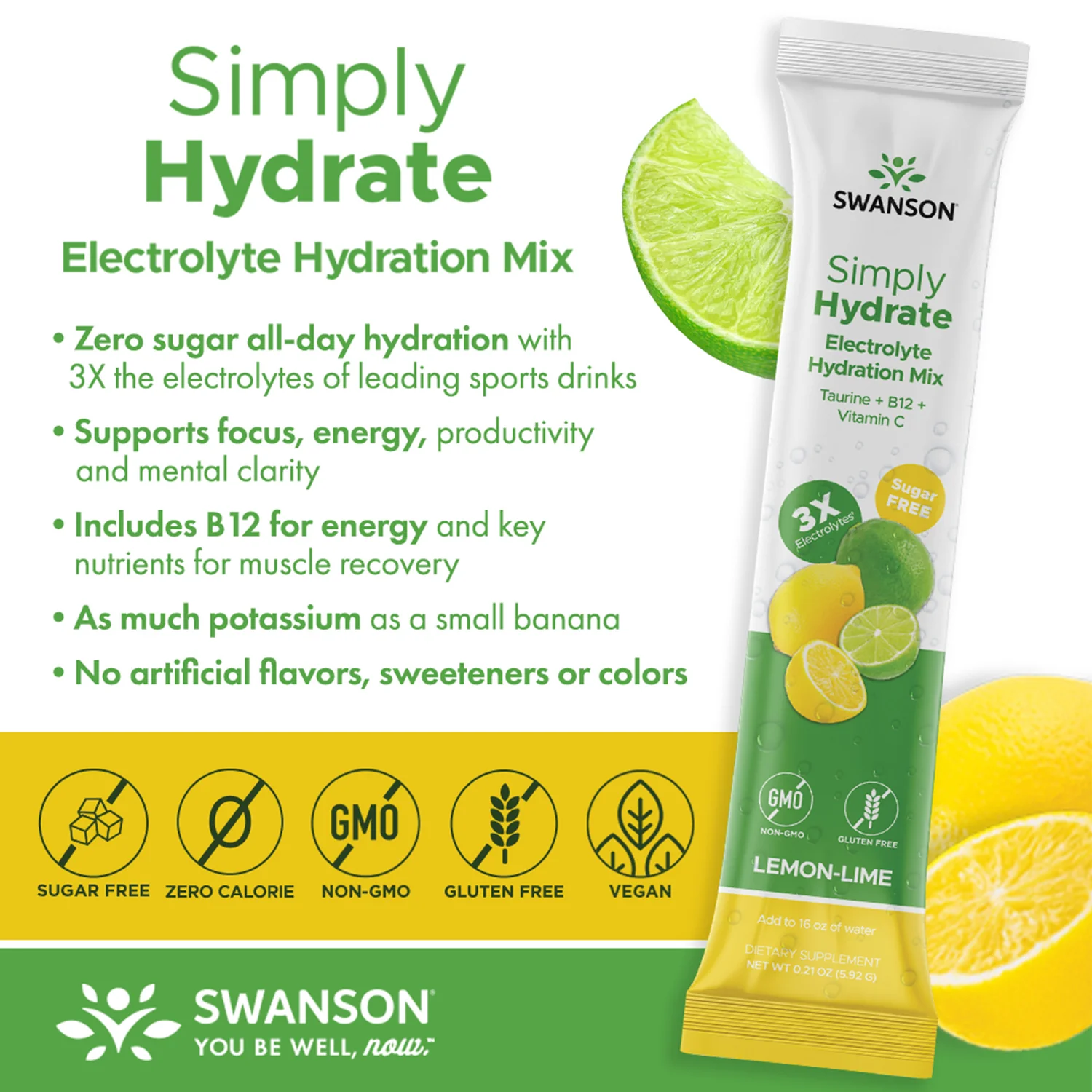 Simply Hydrate Electrolyte Hydration Mix - Lemon-Lime - Image 4
