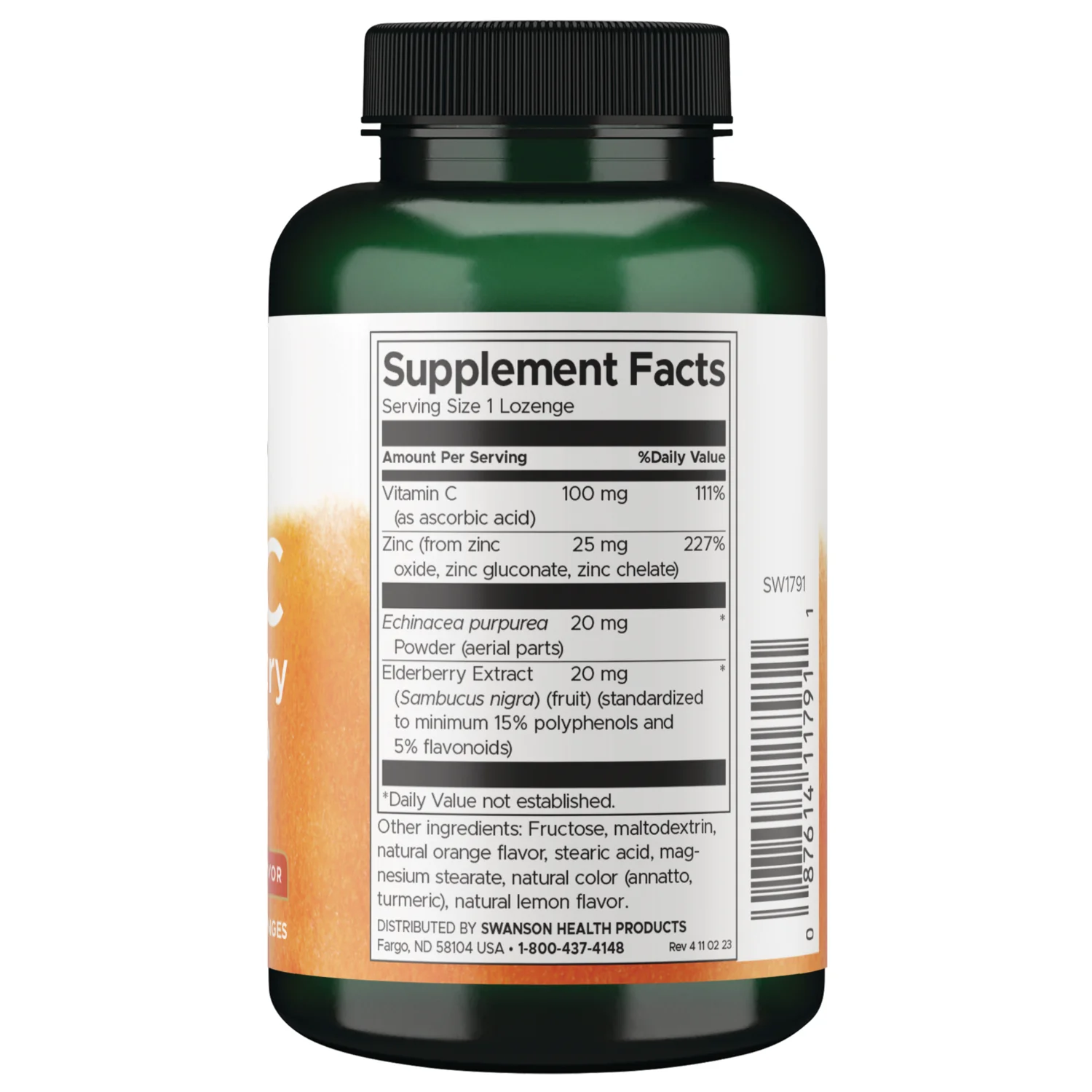 Zinc & C Lozenges w/ Elderberry & Echinacea-Orange & Lemon Flavor - Image 2