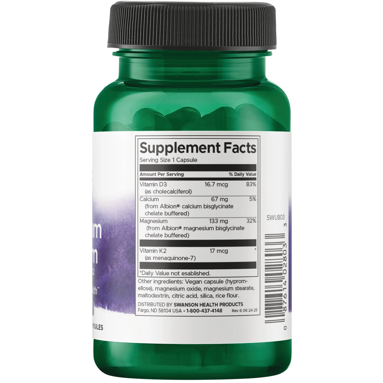 Albion Magnesium & Calcium with Vitamins D3 & K2 - Image 2