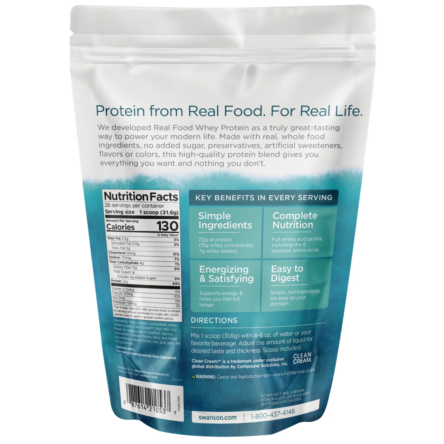 Real Food Whey Protein - Vanilla Ice Cream - Image 2