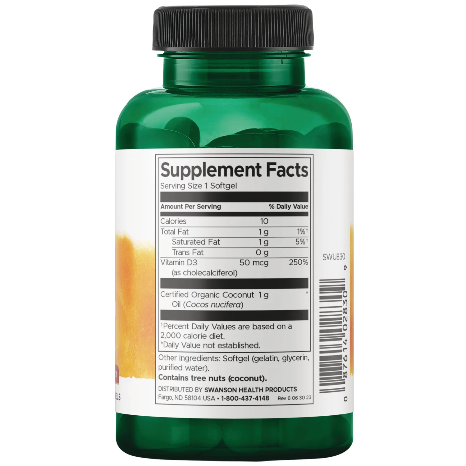 Vitamin D3 with Coconut Oil - High Potency - Image 2