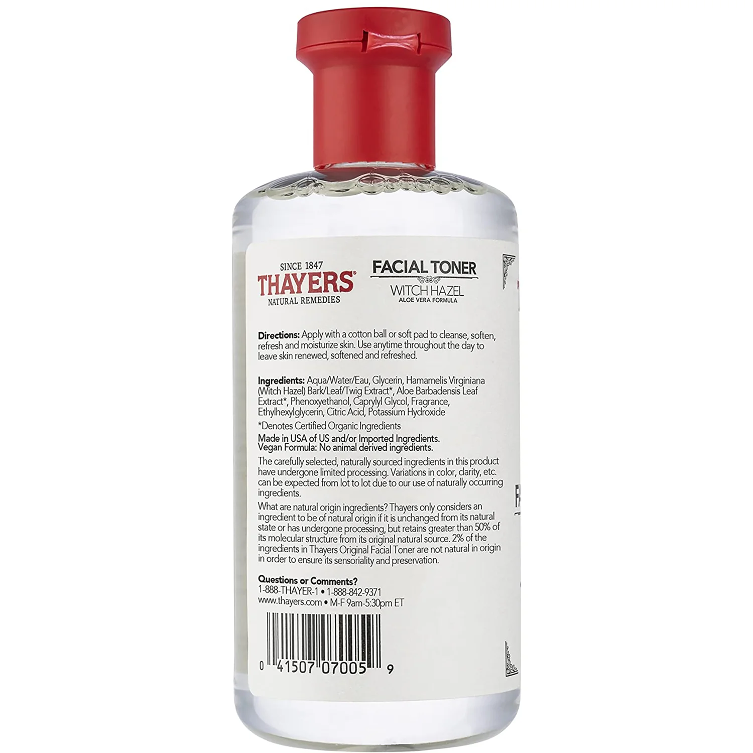 Facial Toner Witch Hazel Aloe Vera Formula - Original - Image 2