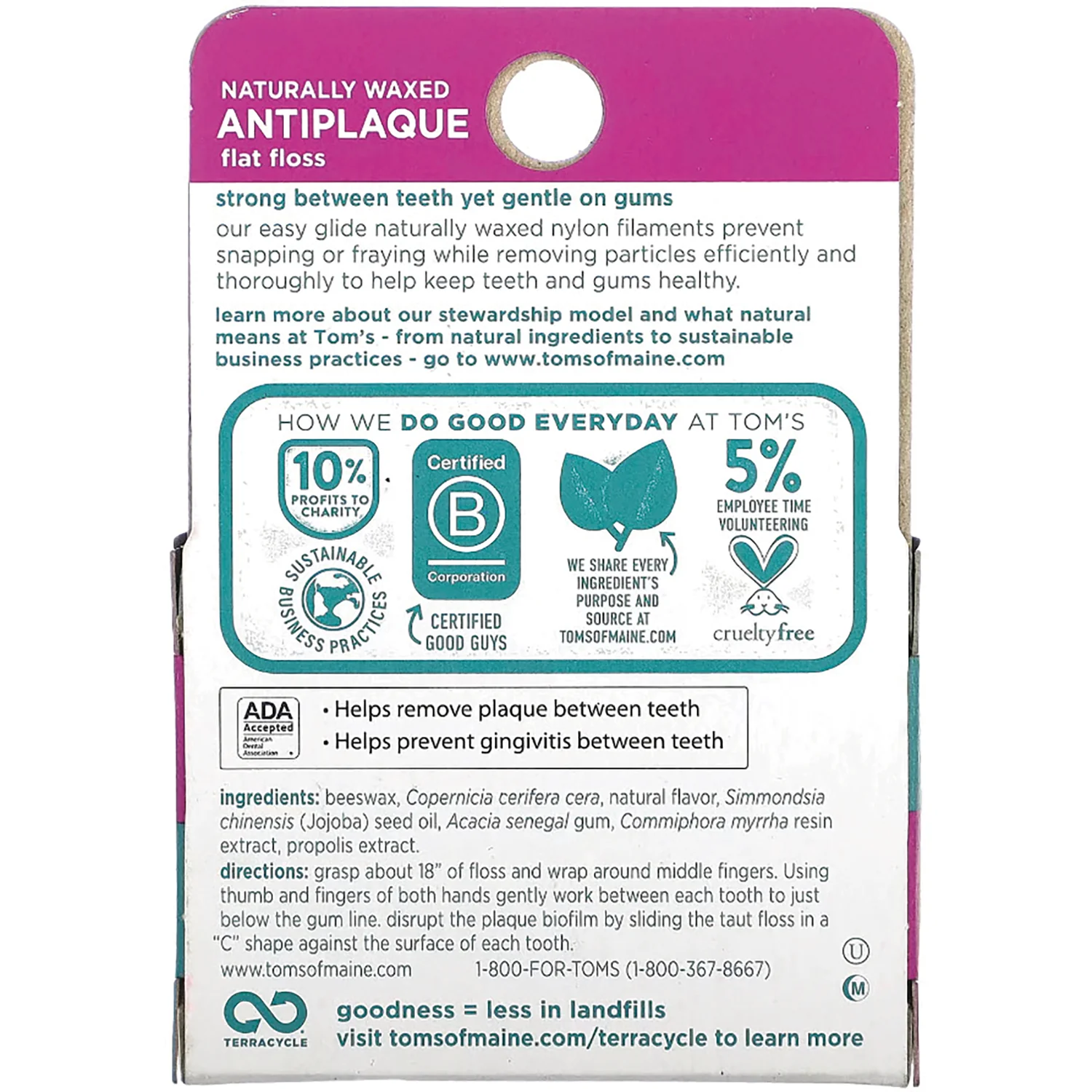 Antiplaque Flat Floss - Spearmint - Image 2