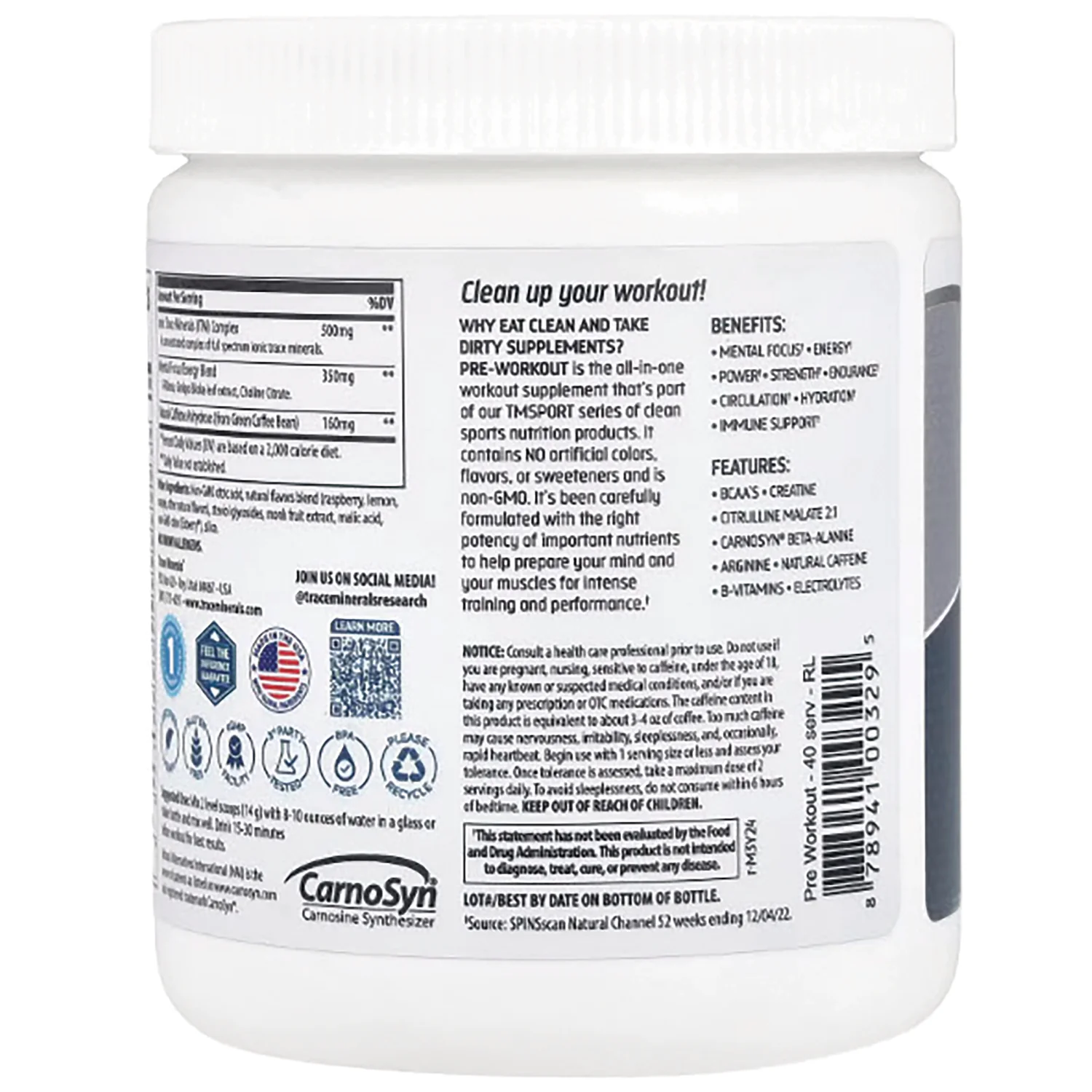 Clean Pre Workout - Raspberry Lemonade - Image 3