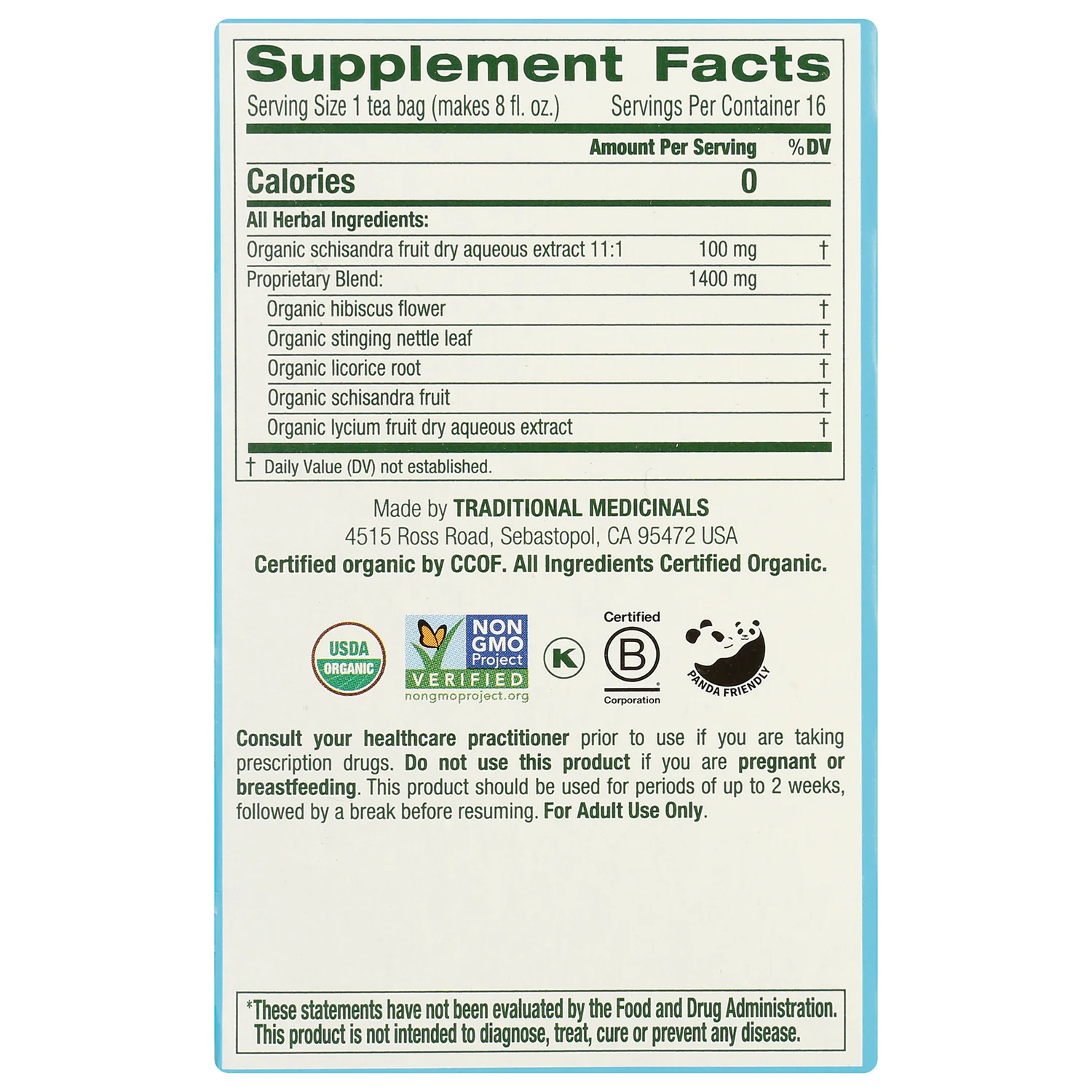 Organic EveryDay Detox Tea - Schisandra Berry - Image 2