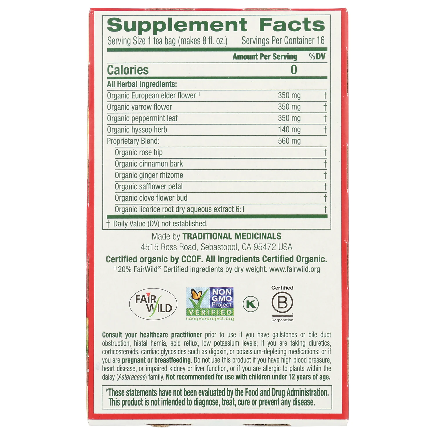 Organic Herbal Cold Care - Elderflower Spice - Image 2