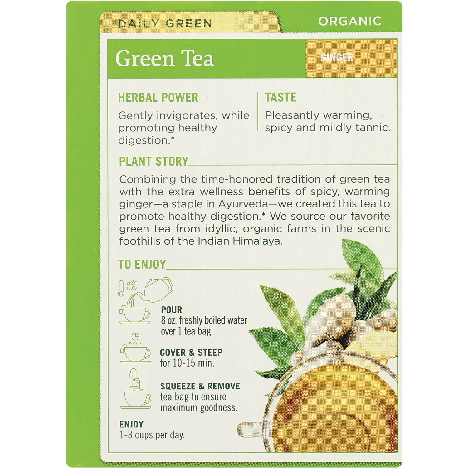 Organic Green Tea - Ginger - Image 3