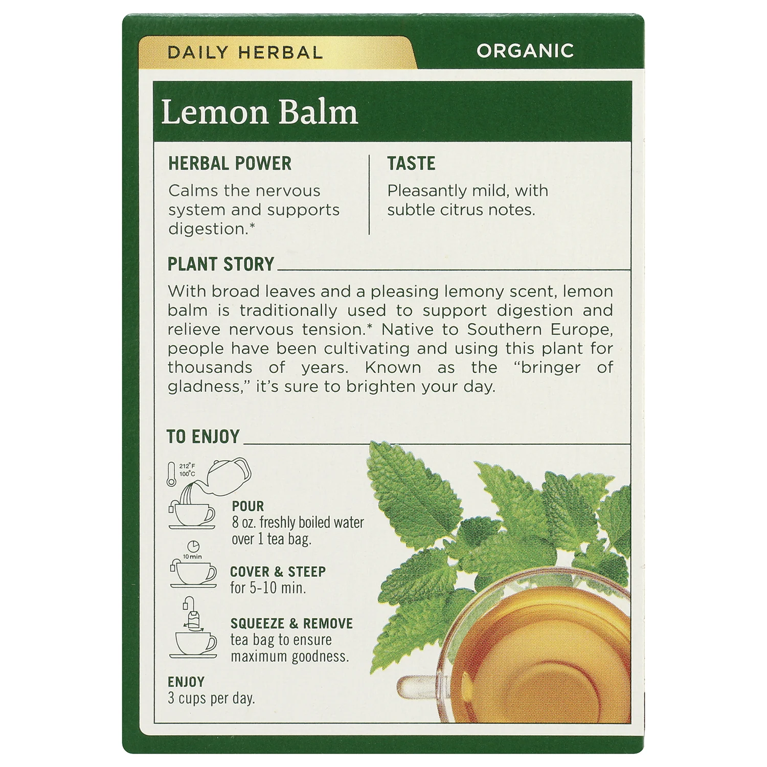 Organic Lemon Balm Tea - Image 3
