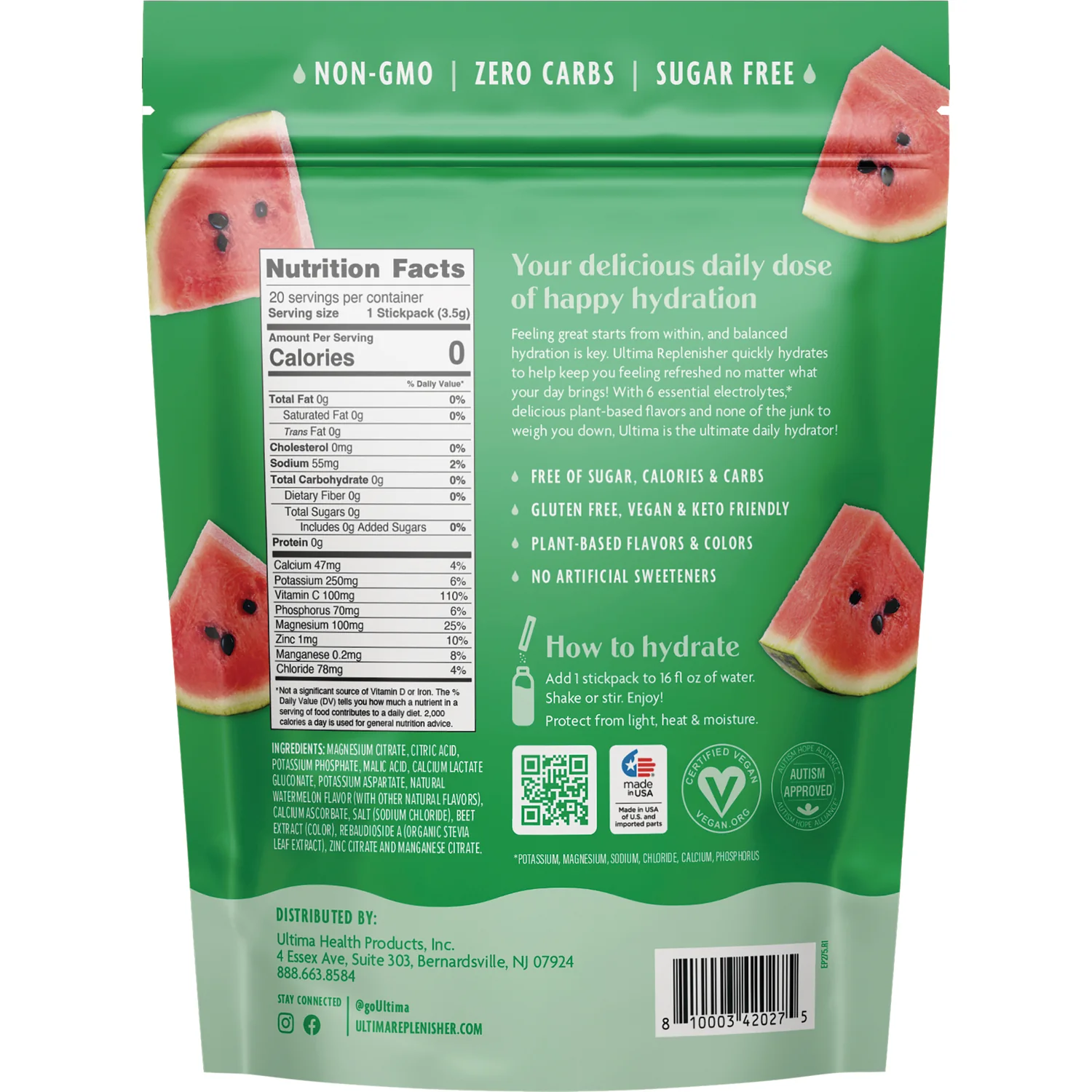 Daily Electrolyte Drink Mix - Watermelon - Image 2