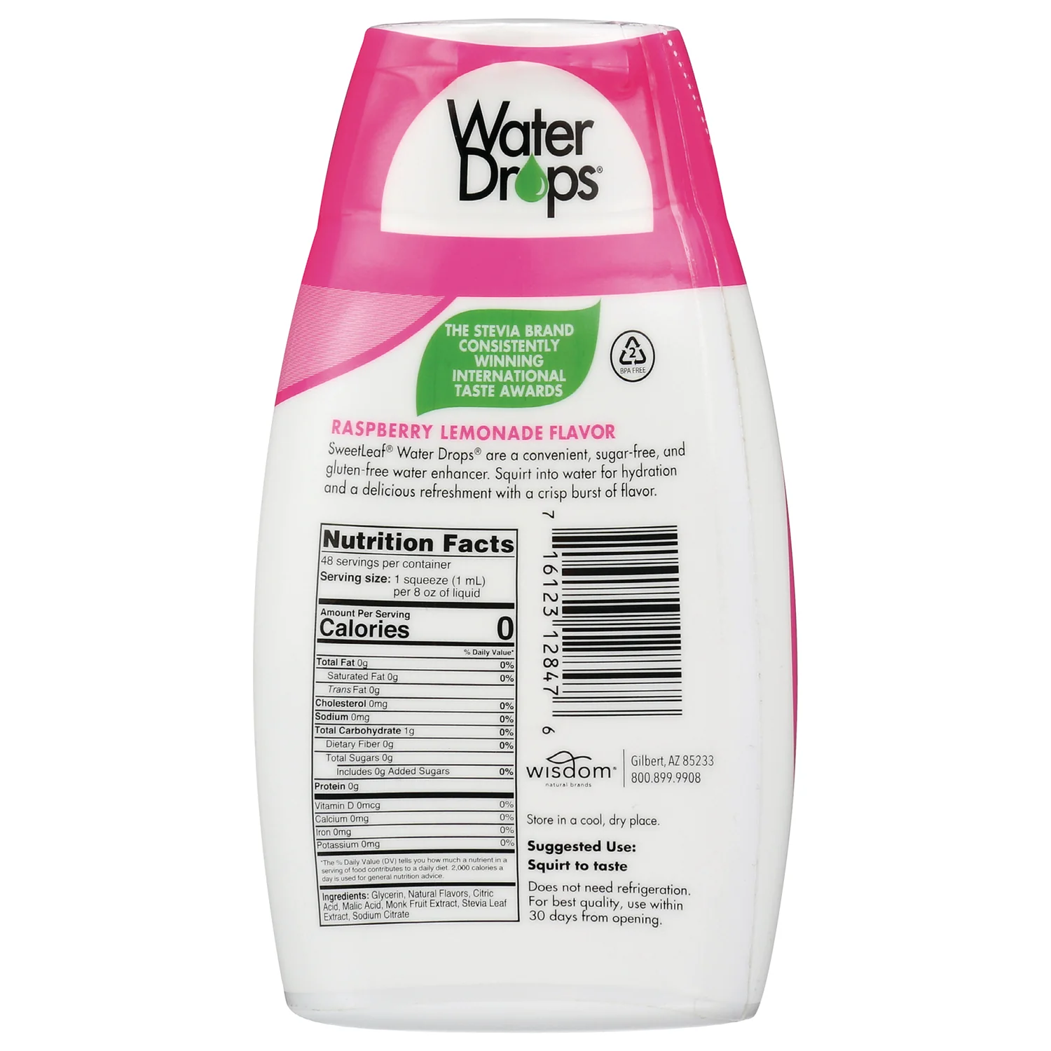 SweetLeaf Water Drops Stevia Water Enhancer - Raspberry Lemonade - Image 2