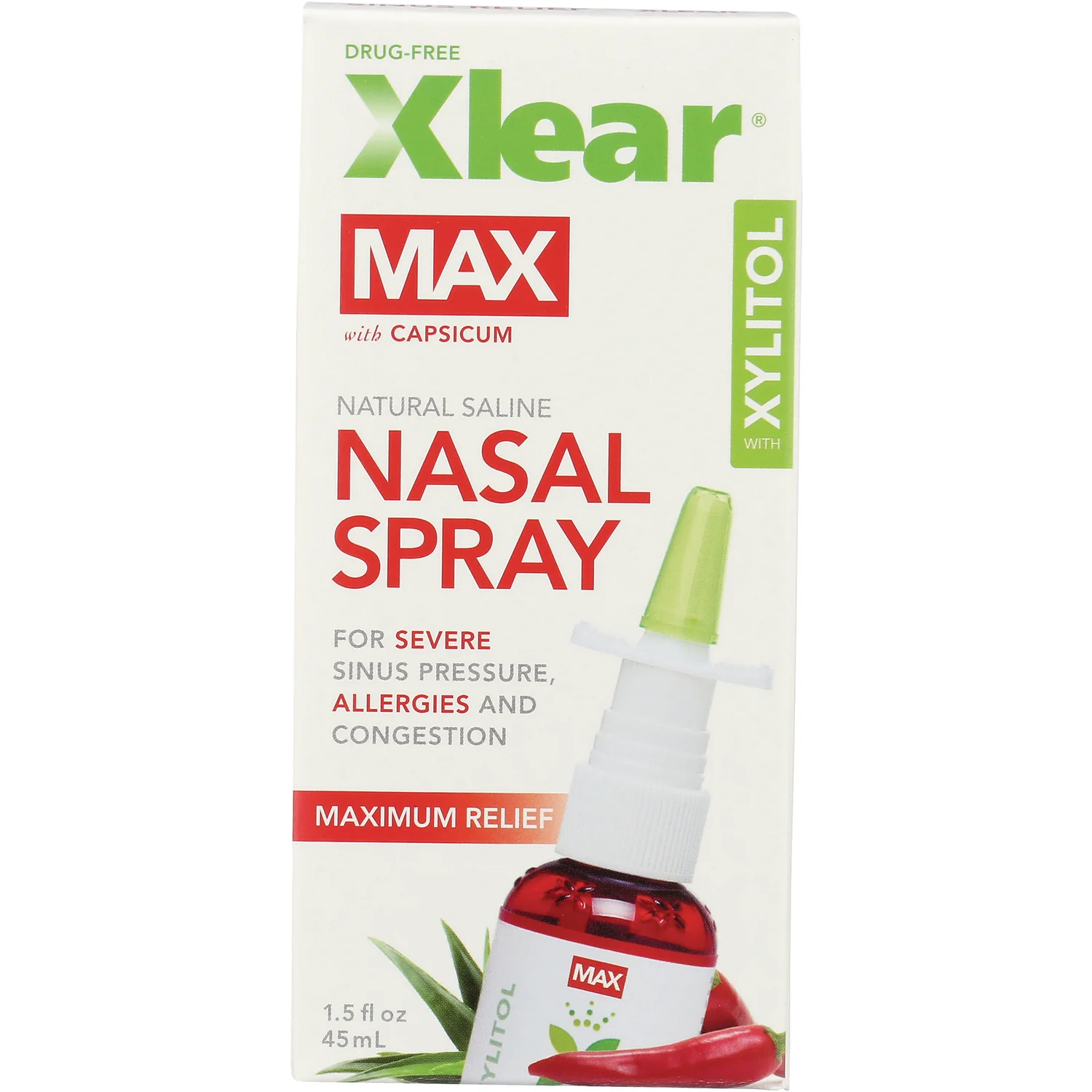 Max Natural Saline Nasal Spray with Xylitol