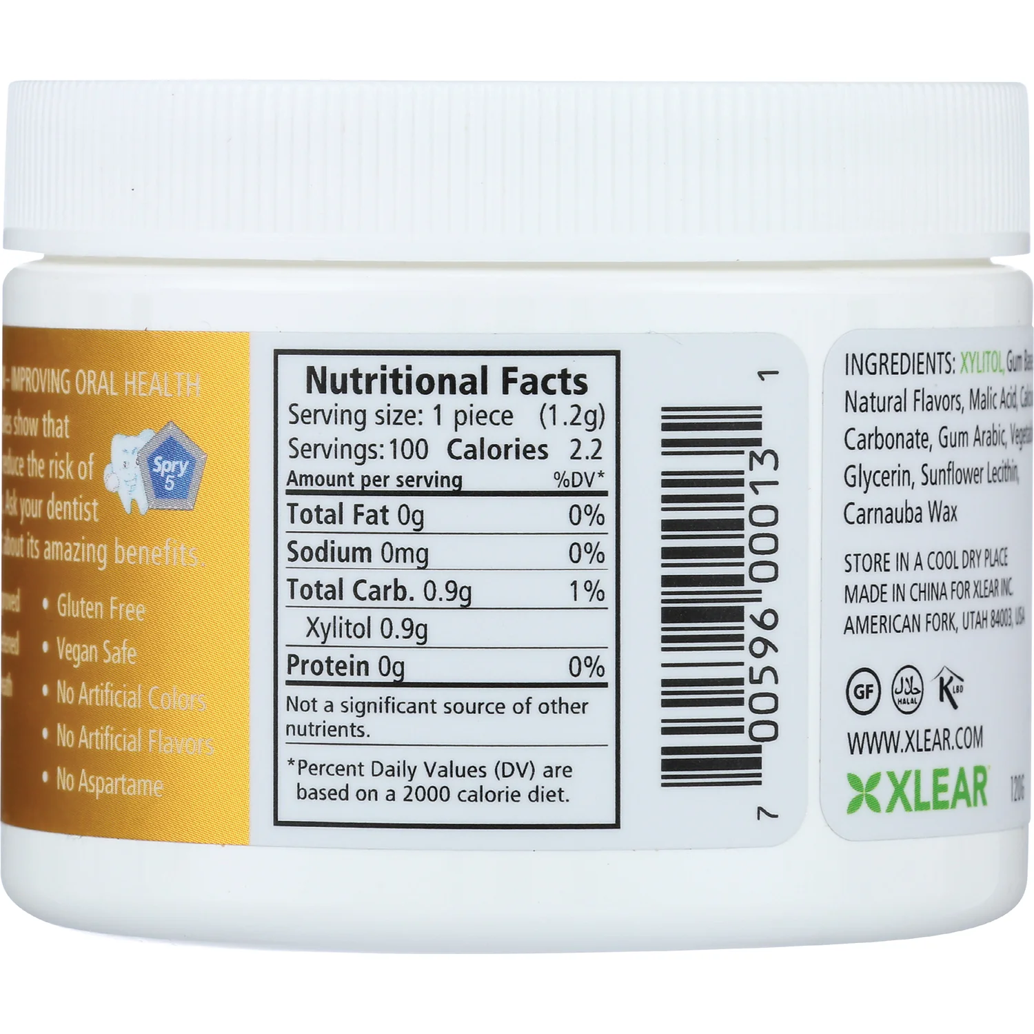 Spry Sugar Free Gum - Natural Fruit - Image 2