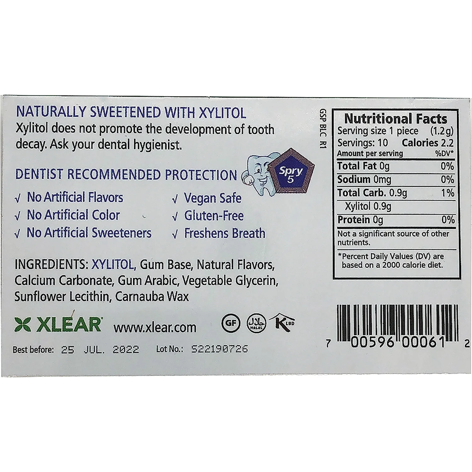 Spry Sugar-Free Gum - Natural Spearmint - Image 2